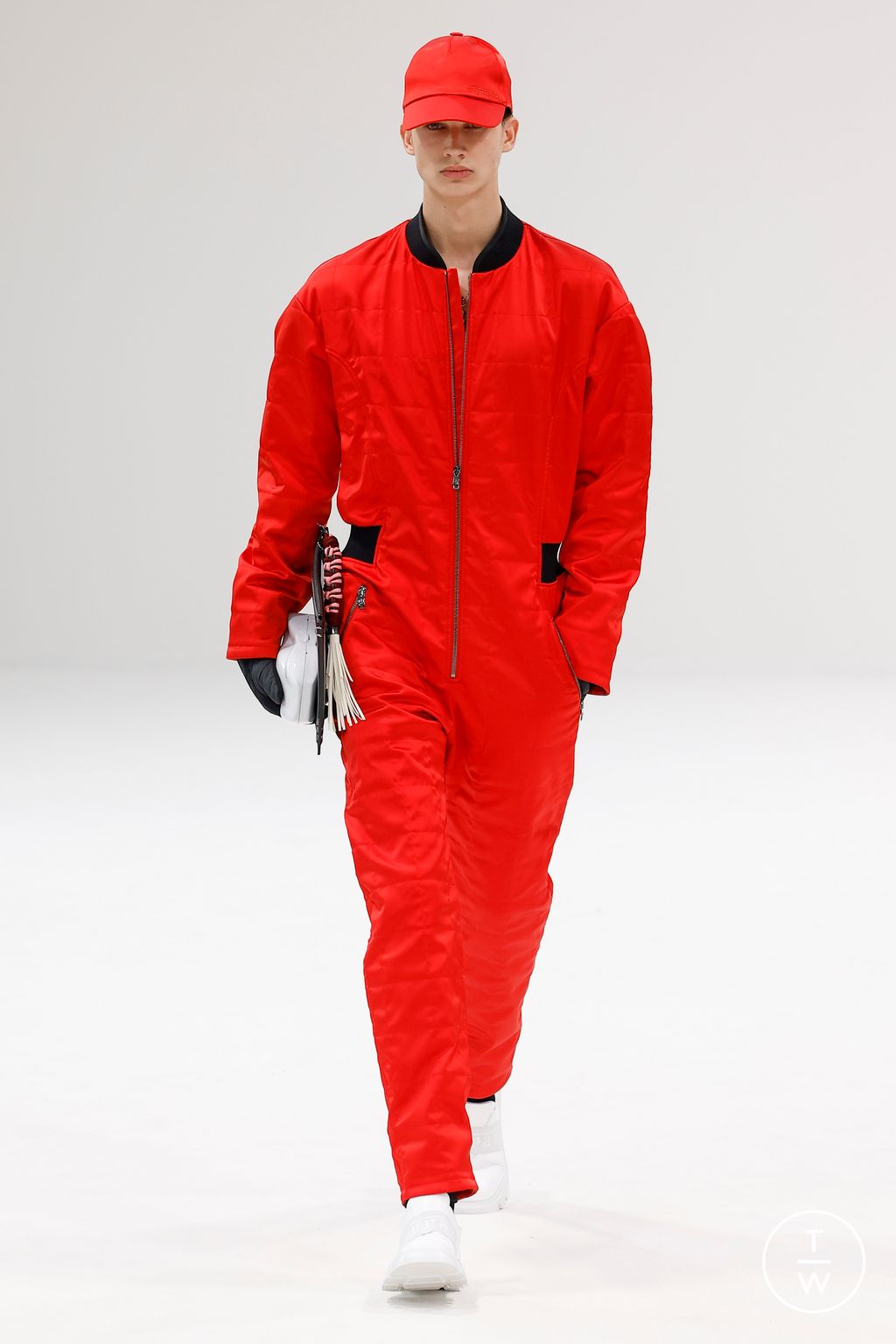 Fashion Week Milan Fall/Winter 2023 look 40 from the Ferrari collection womenswear