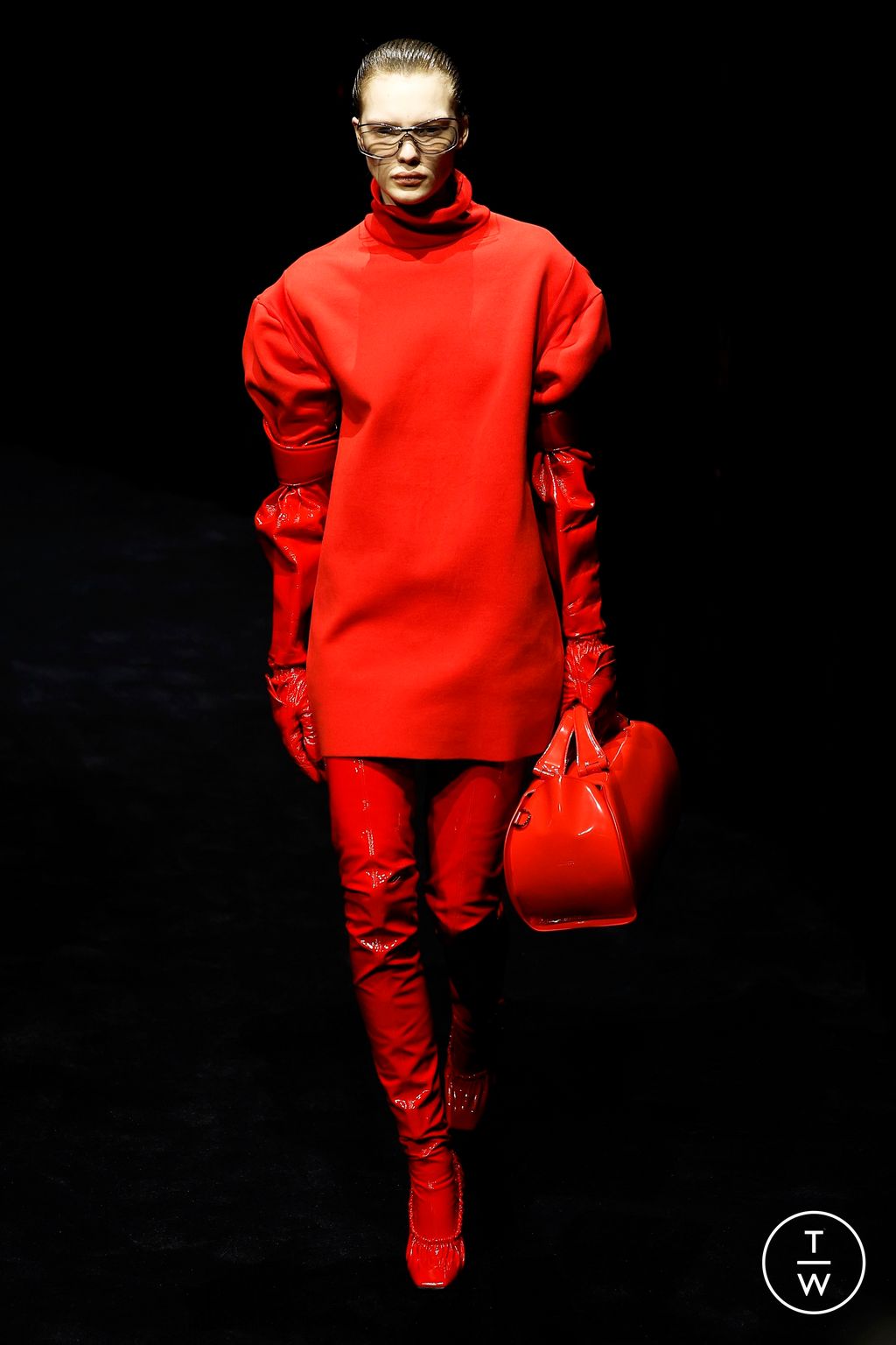 Fashion Week Milan Fall/Winter 2024 look 1 from the Ferrari collection womenswear