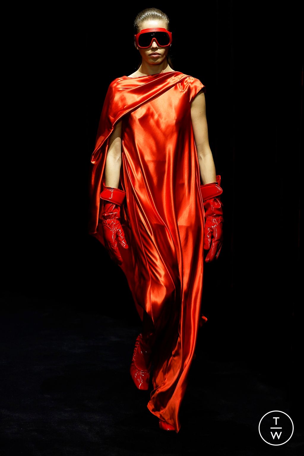 Fashion Week Milan Fall/Winter 2024 look 5 from the Ferrari collection womenswear
