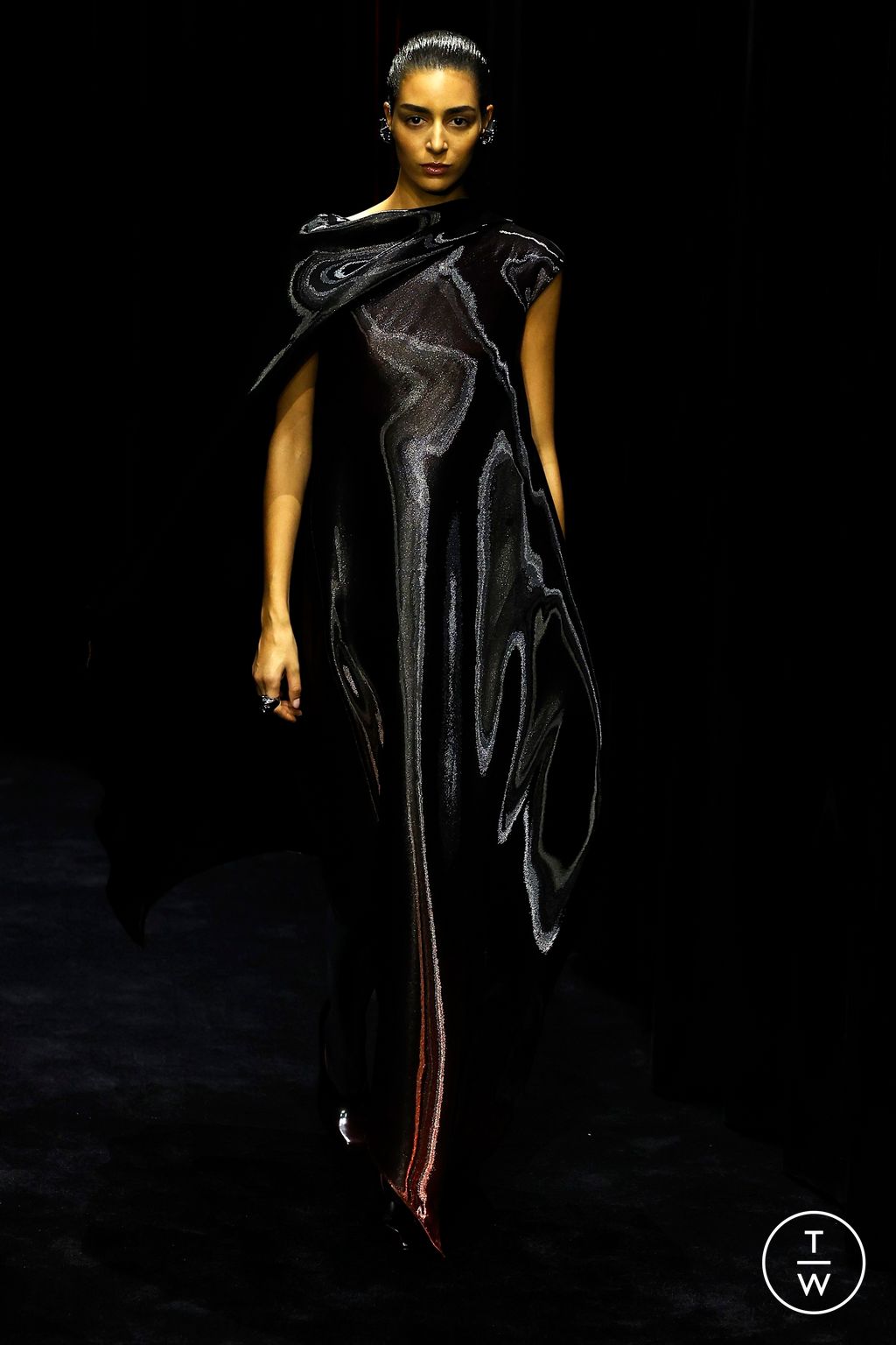 Fashion Week Milan Fall/Winter 2024 look 50 from the Ferrari collection womenswear