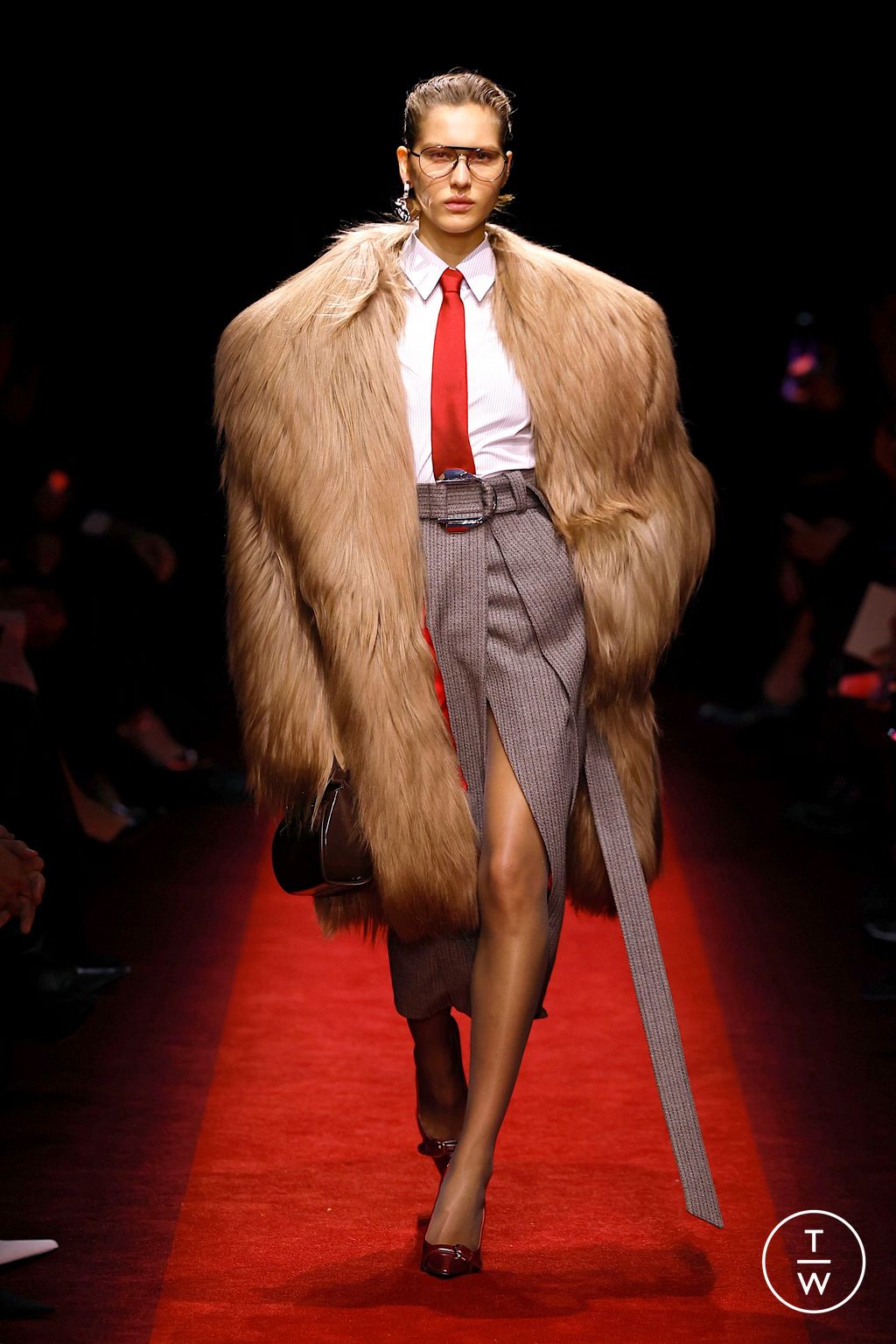 Fashion Week Milan Fall/Winter 2025 look 2 from the Ferrari collection womenswear