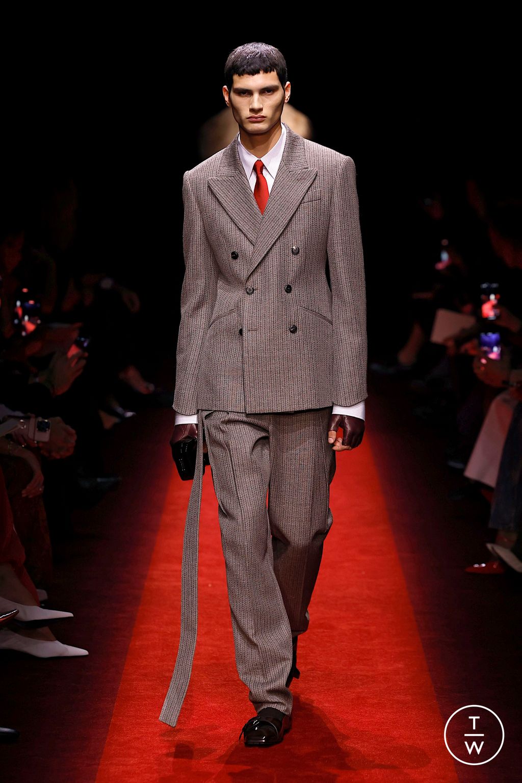 Fashion Week Milan Fall/Winter 2025 look 5 from the Ferrari collection womenswear