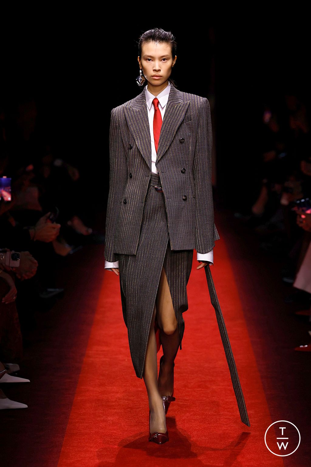 Fashion Week Milan Fall/Winter 2025 look 9 from the Ferrari collection womenswear