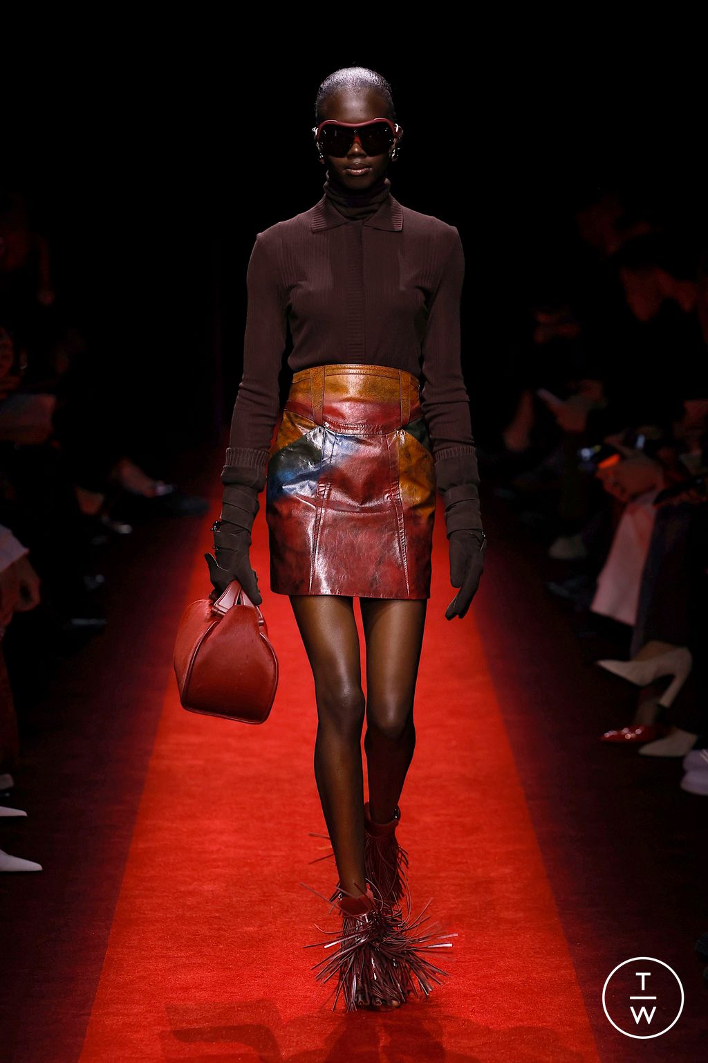 Fashion Week Milan Fall/Winter 2025 look 31 from the Ferrari collection womenswear