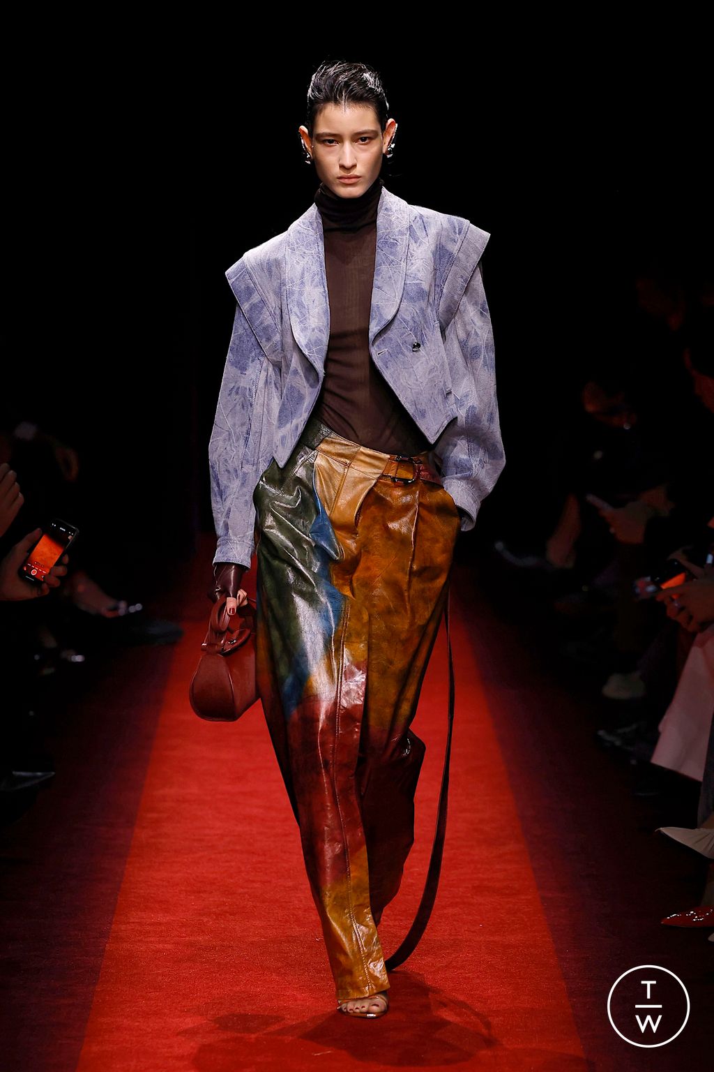 Fashion Week Milan Fall/Winter 2025 look 32 from the Ferrari collection womenswear