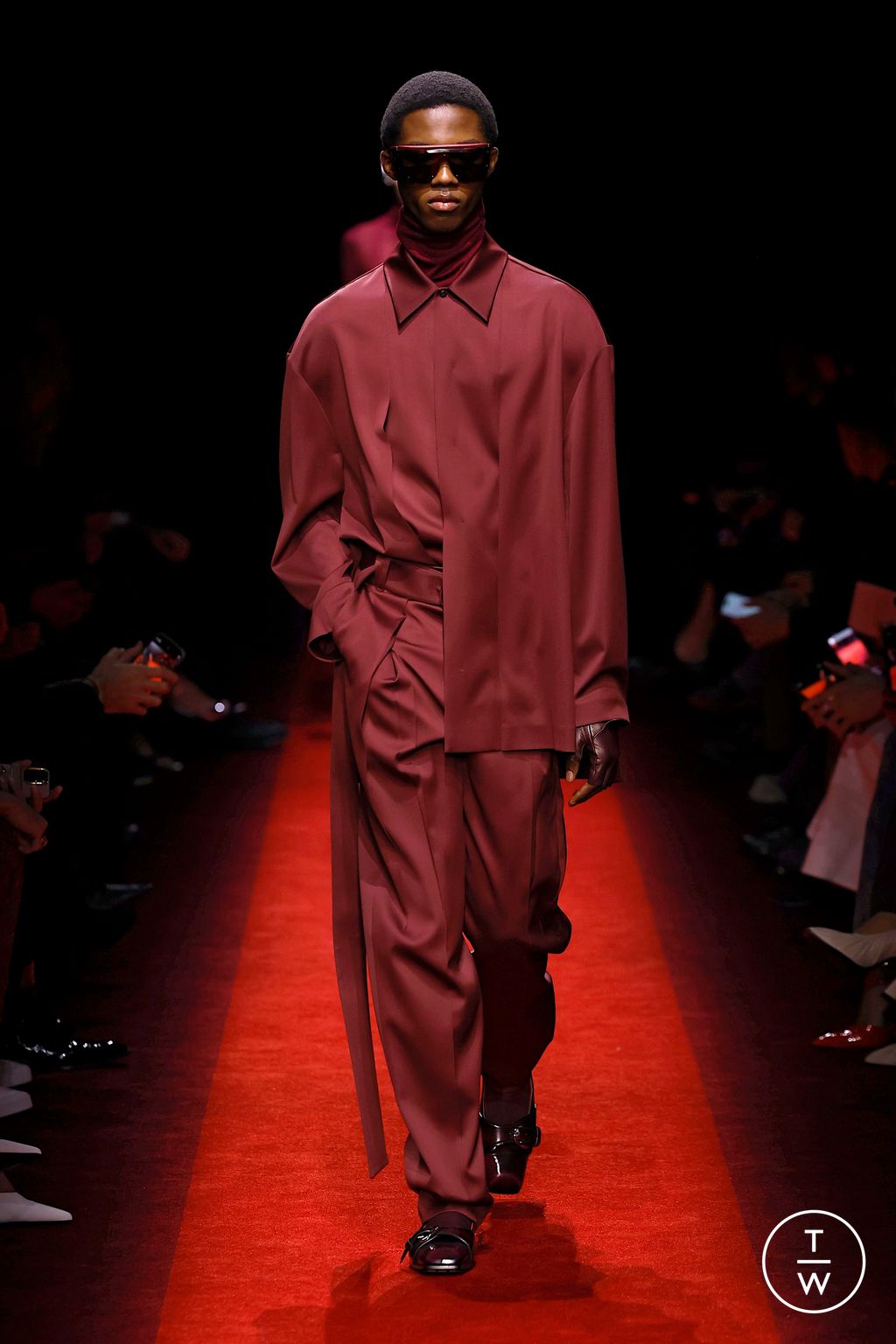 Fashion Week Milan Fall/Winter 2025 look 37 from the Ferrari collection womenswear