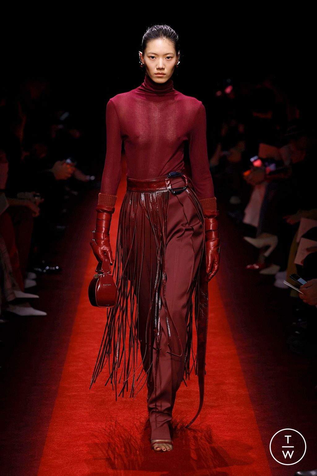 Fashion Week Milan Fall/Winter 2025 look 38 from the Ferrari collection womenswear