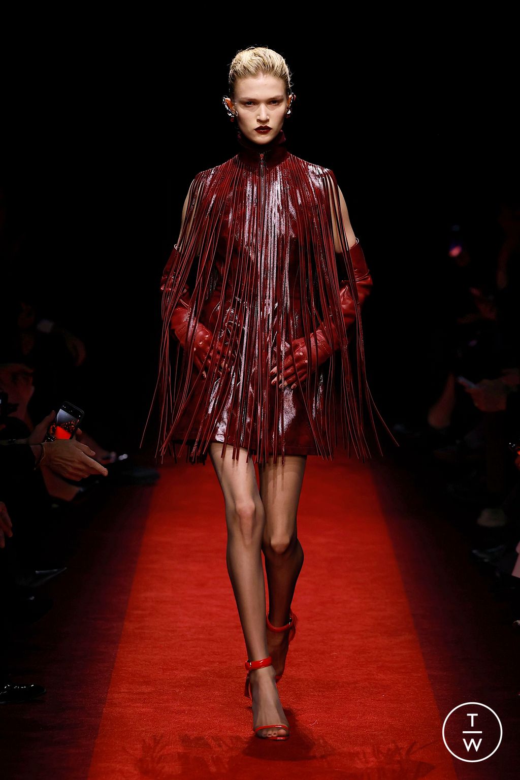 Fashion Week Milan Fall/Winter 2025 look 41 from the Ferrari collection womenswear