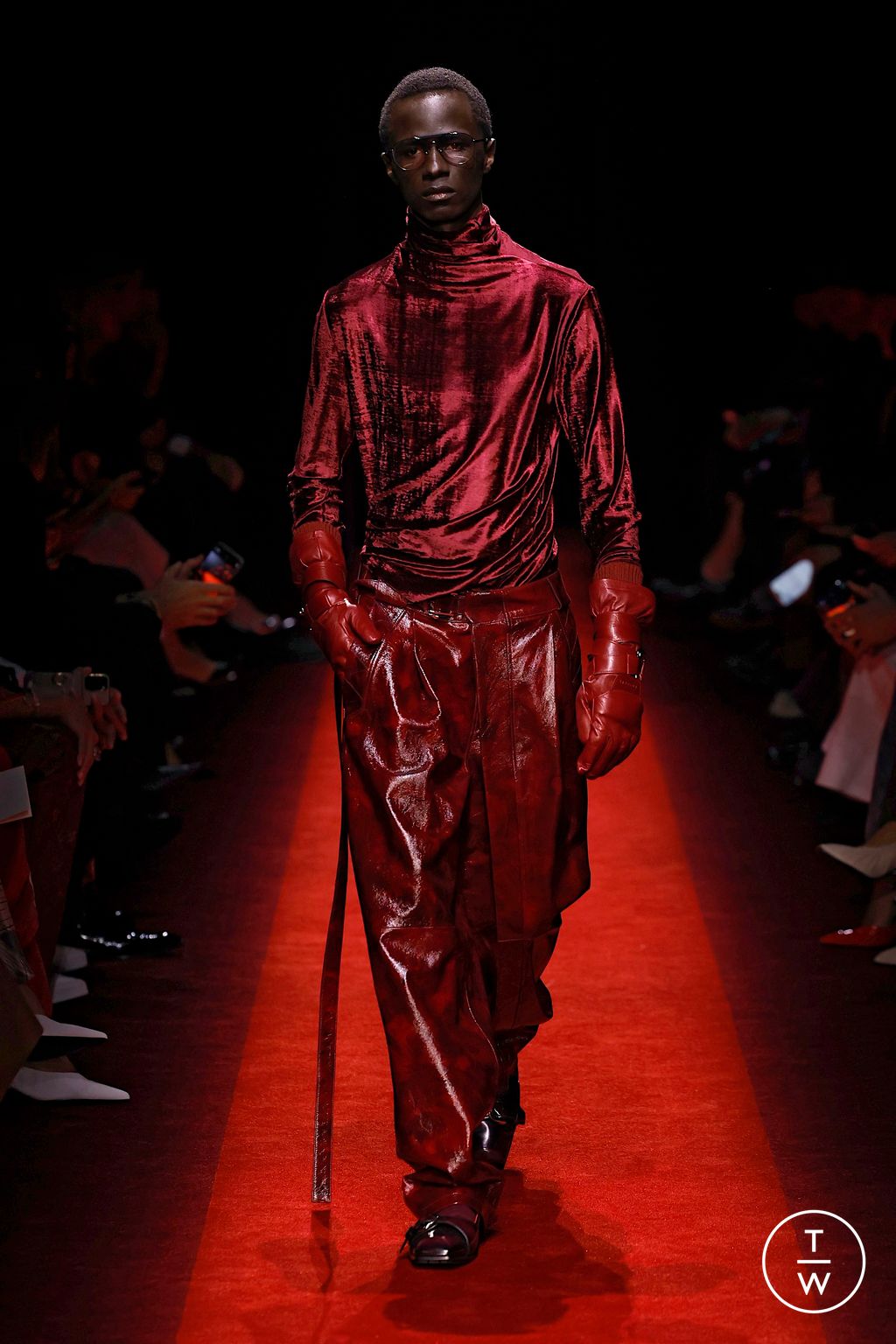Fashion Week Milan Fall/Winter 2025 look 45 from the Ferrari collection womenswear