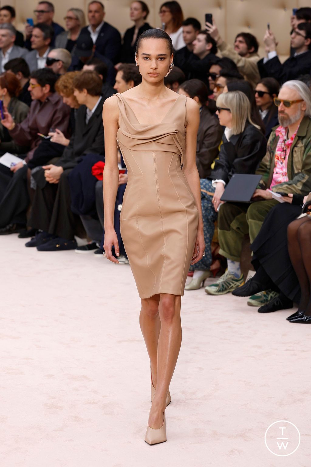 Fashion Week Milan Fall/Winter 2026 look 5 from the Ferrari collection womenswear