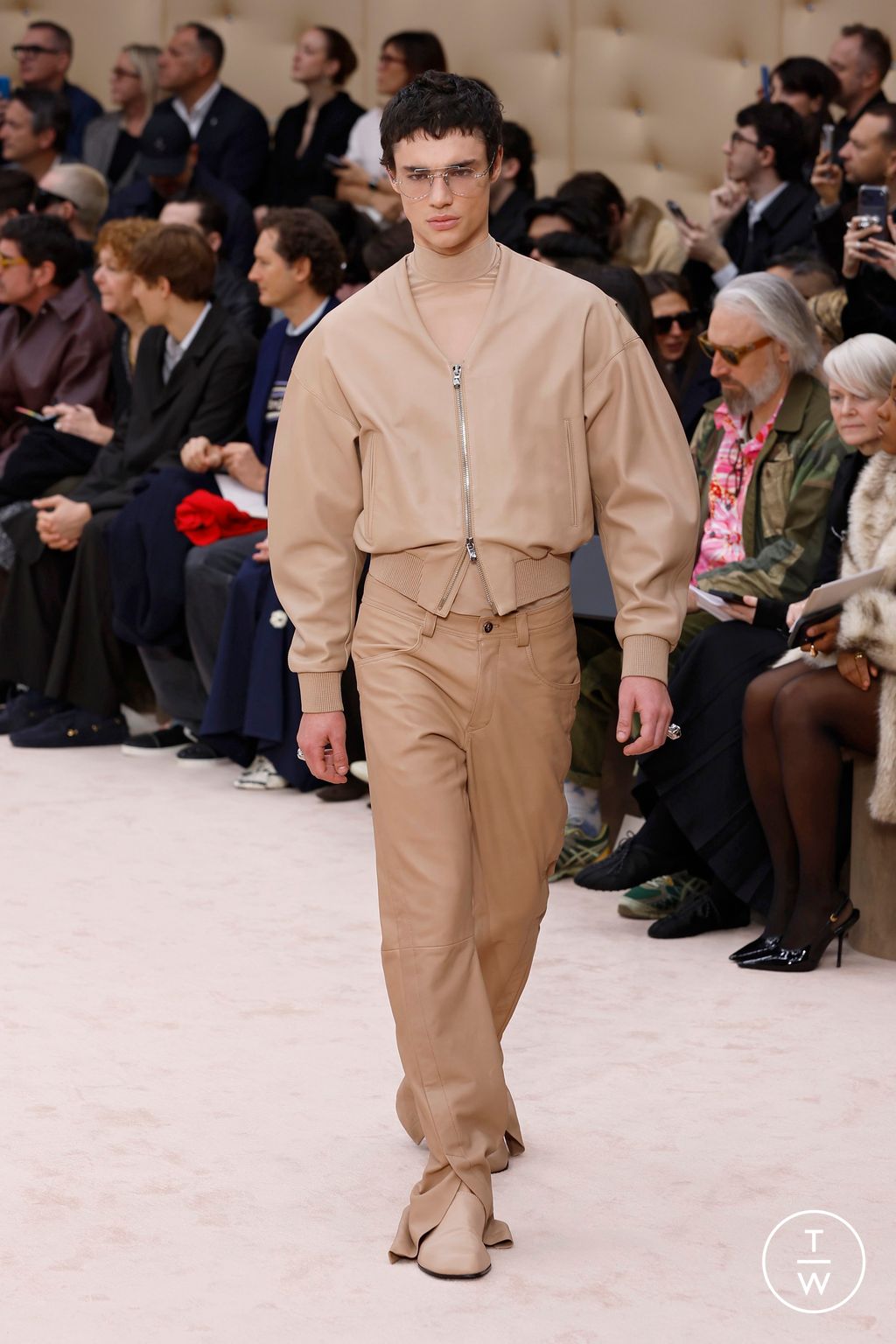 Fashion Week Milan Fall/Winter 2026 look 6 from the Ferrari collection womenswear