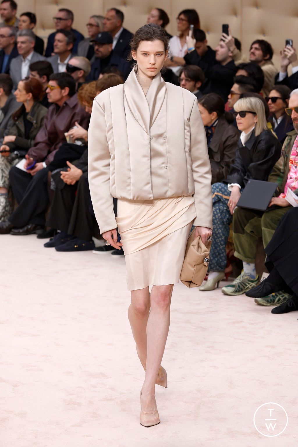 Fashion Week Milan Fall/Winter 2026 look 11 from the Ferrari collection womenswear