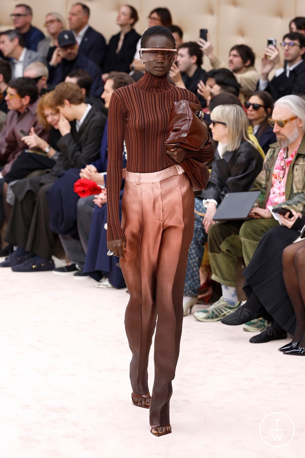 Fashion Week Milan Fall/Winter 2026 look 20 from the Ferrari collection womenswear