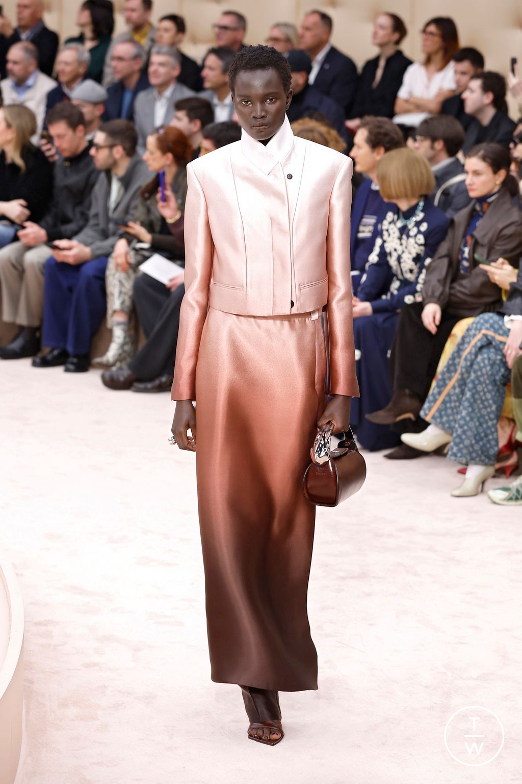 Fashion Week Milan Fall/Winter 2026 look 21 from the Ferrari collection womenswear