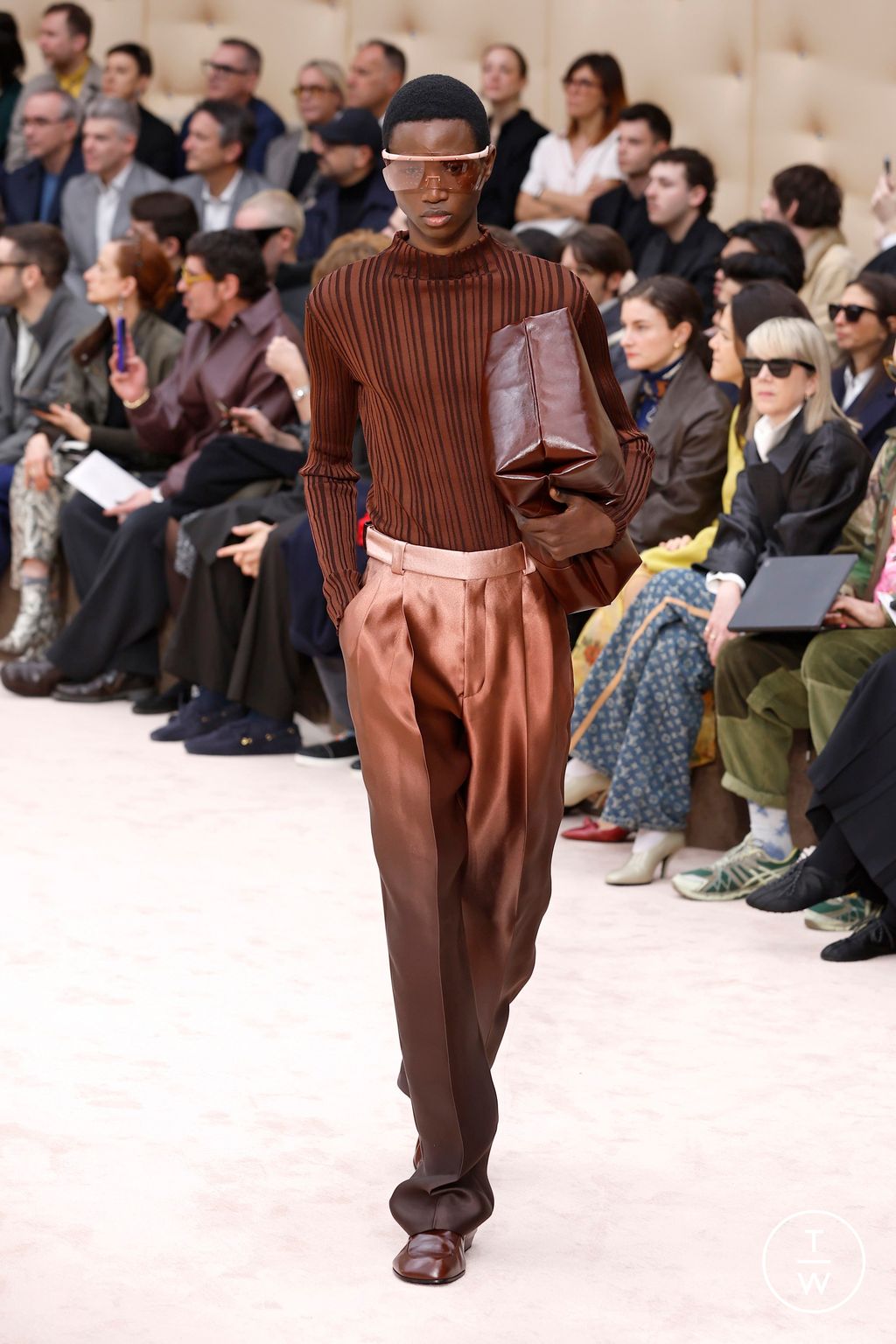 Fashion Week Milan Fall/Winter 2026 look 22 from the Ferrari collection womenswear