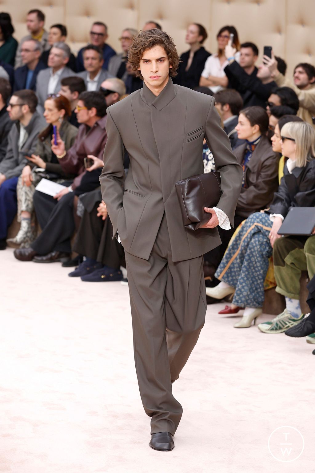 Fashion Week Milan Fall/Winter 2026 look 24 from the Ferrari collection womenswear