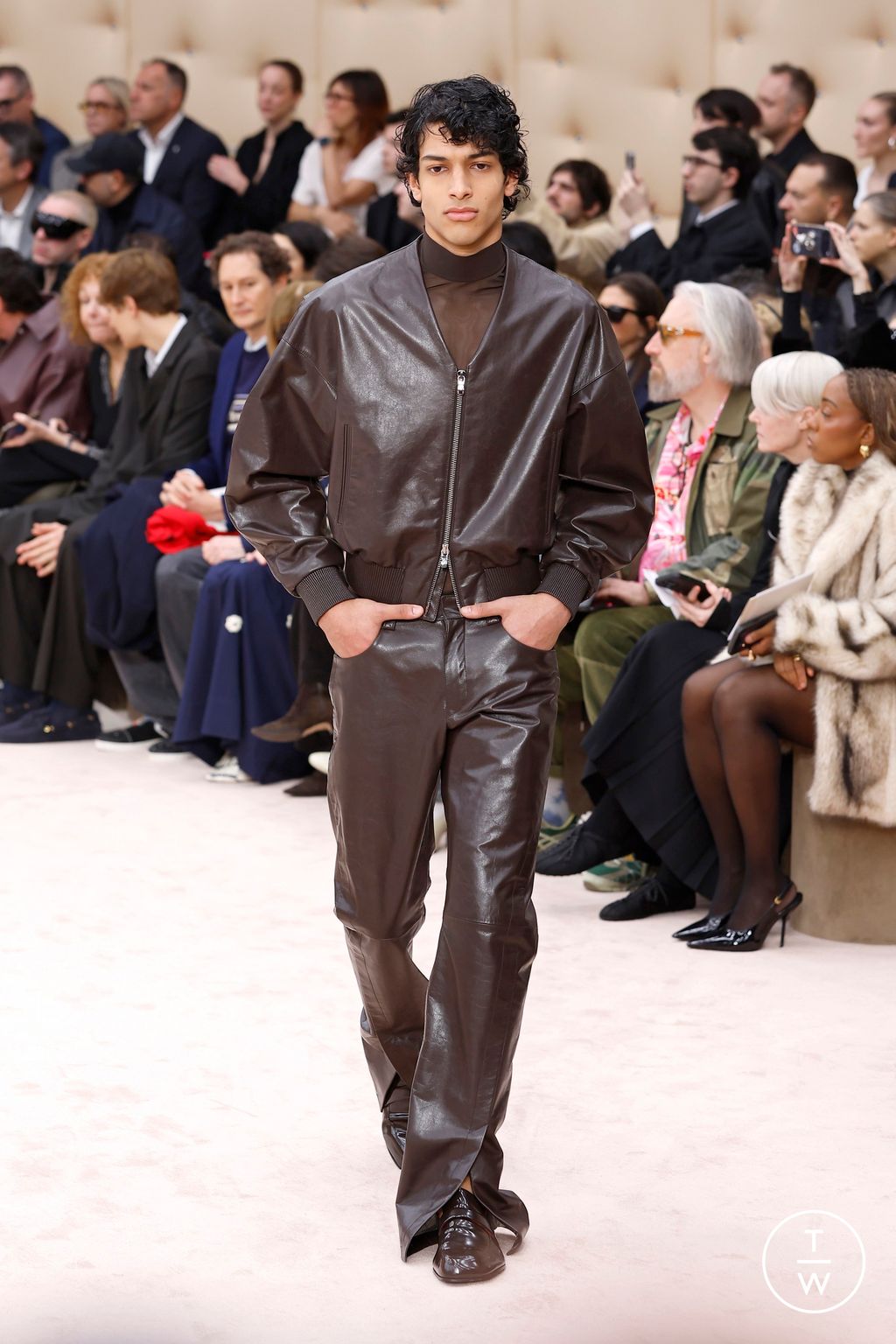 Fashion Week Milan Fall/Winter 2026 look 28 from the Ferrari collection womenswear