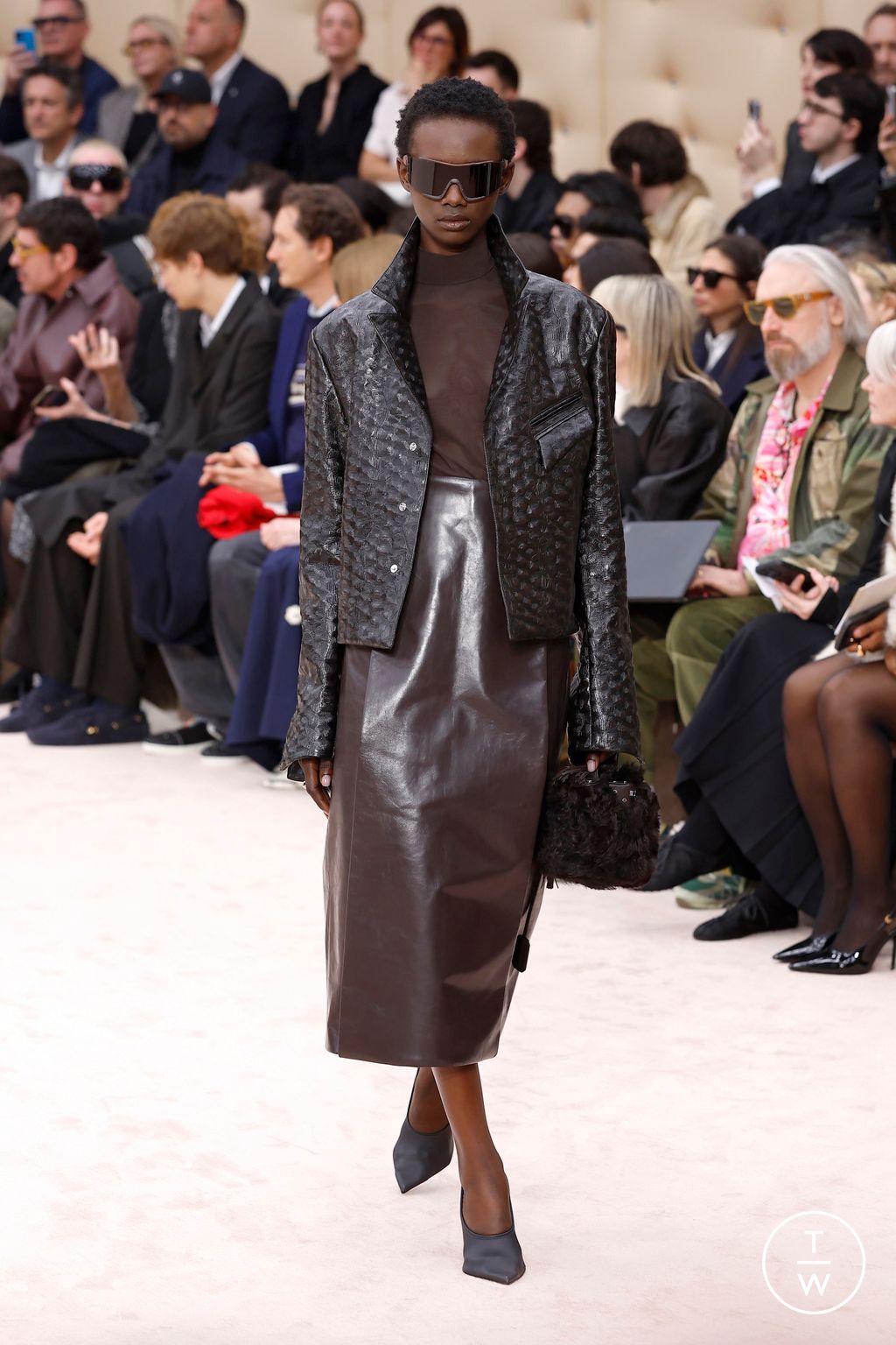 Fashion Week Milan Fall/Winter 2026 look 29 from the Ferrari collection womenswear