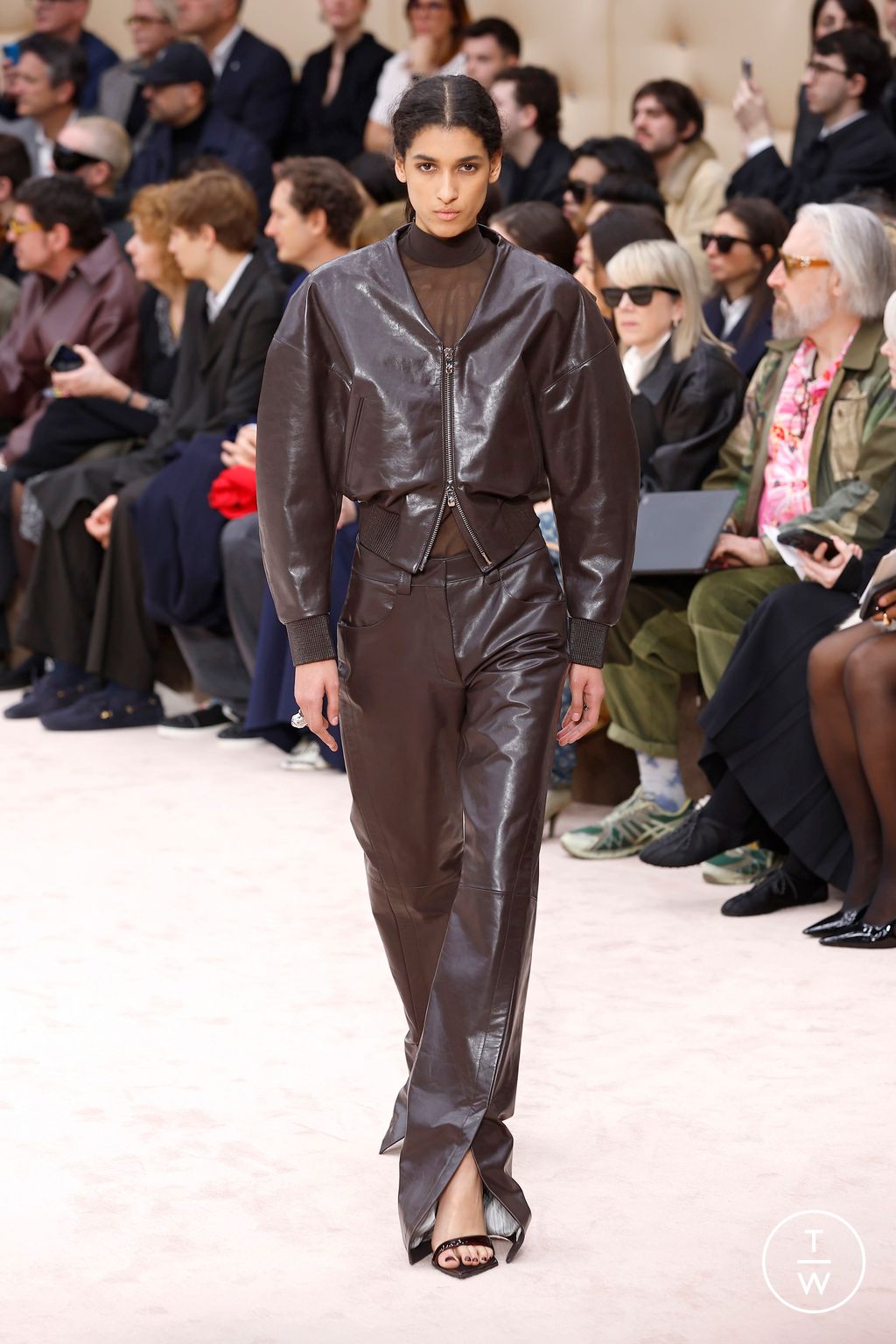 Fashion Week Milan Fall/Winter 2026 look 30 from the Ferrari collection womenswear