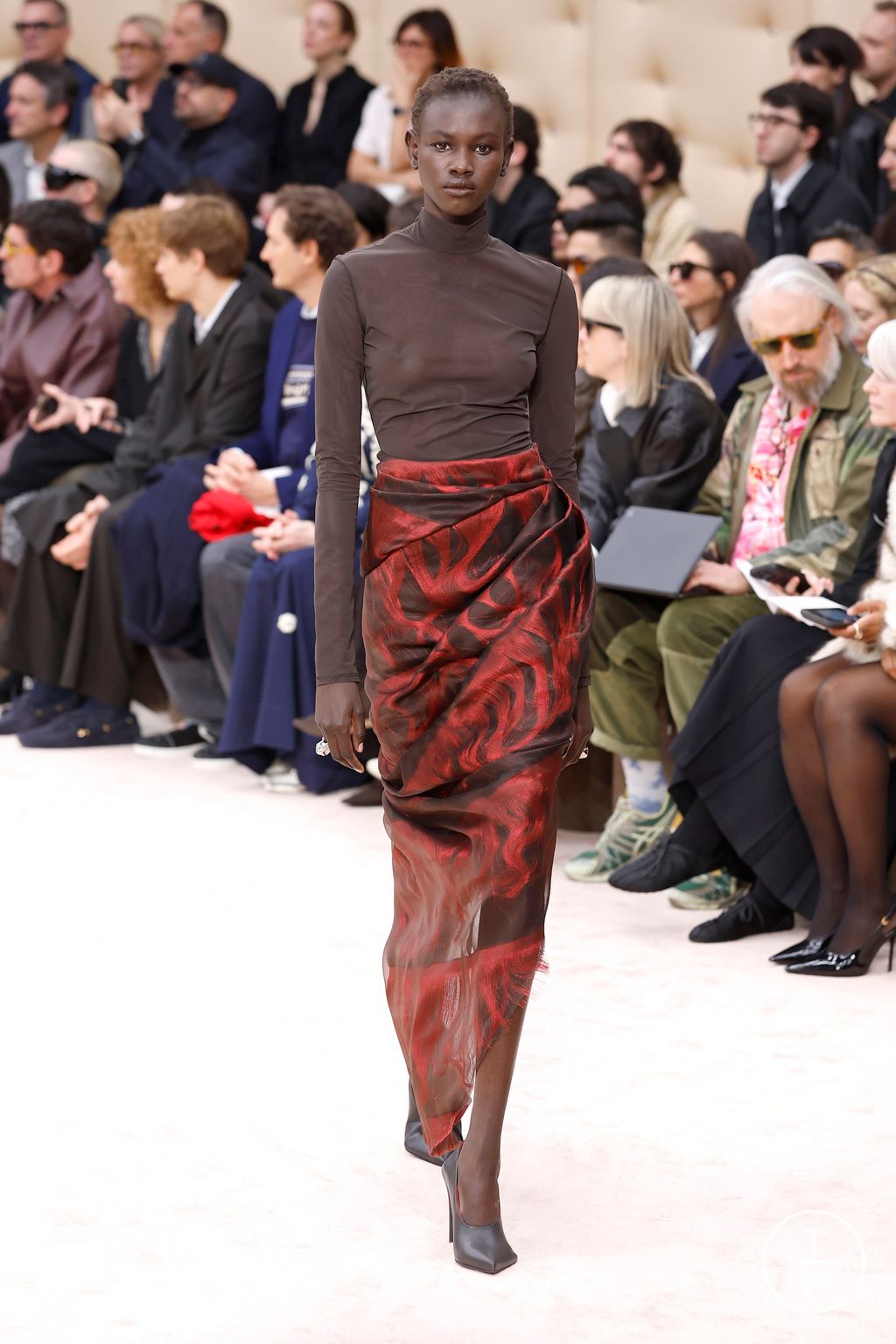 Fashion Week Milan Fall/Winter 2026 look 40 from the Ferrari collection womenswear