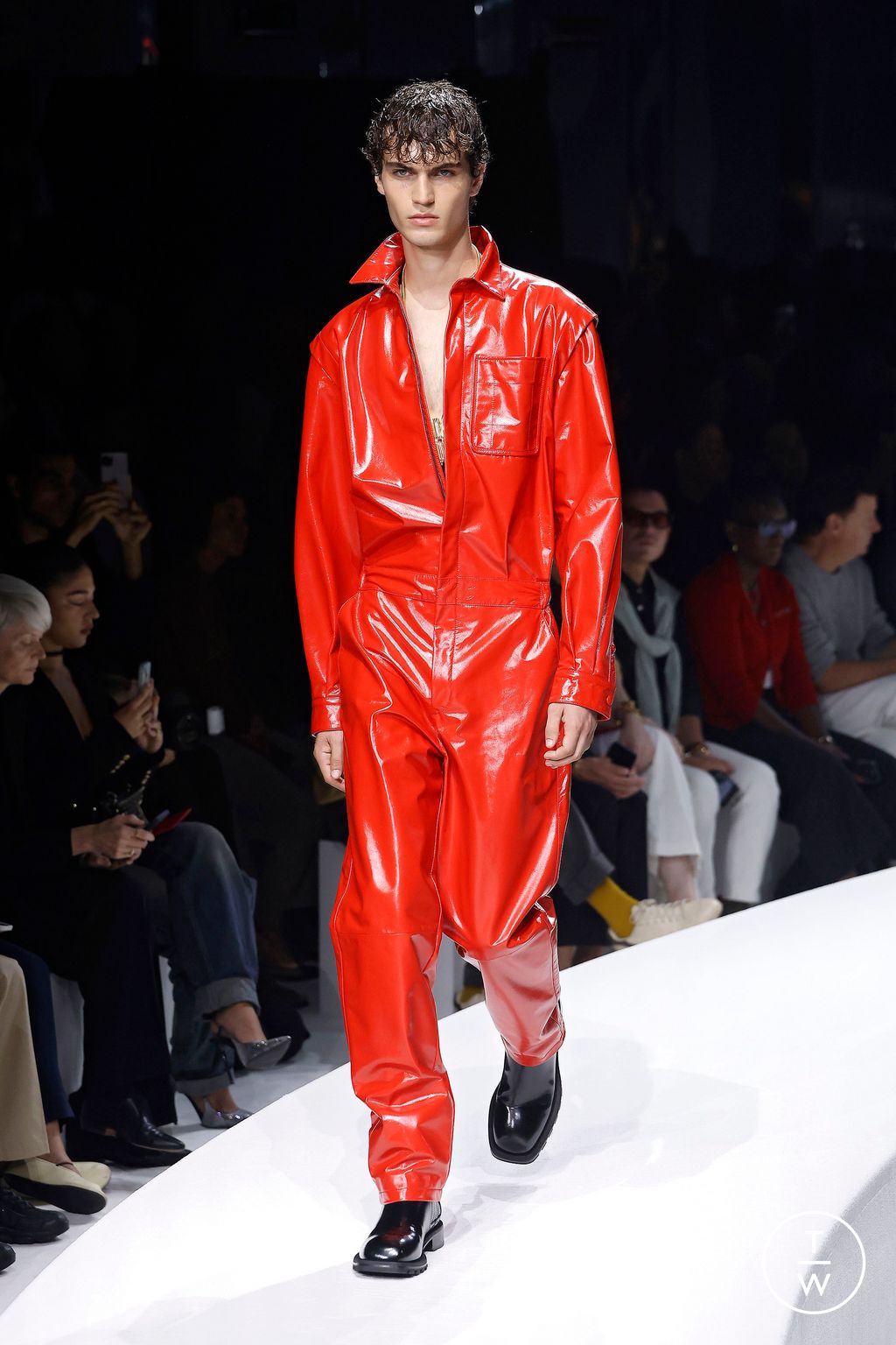 Fashion Week Milan Spring/Summer 2024 look 44 from the Ferrari collection womenswear