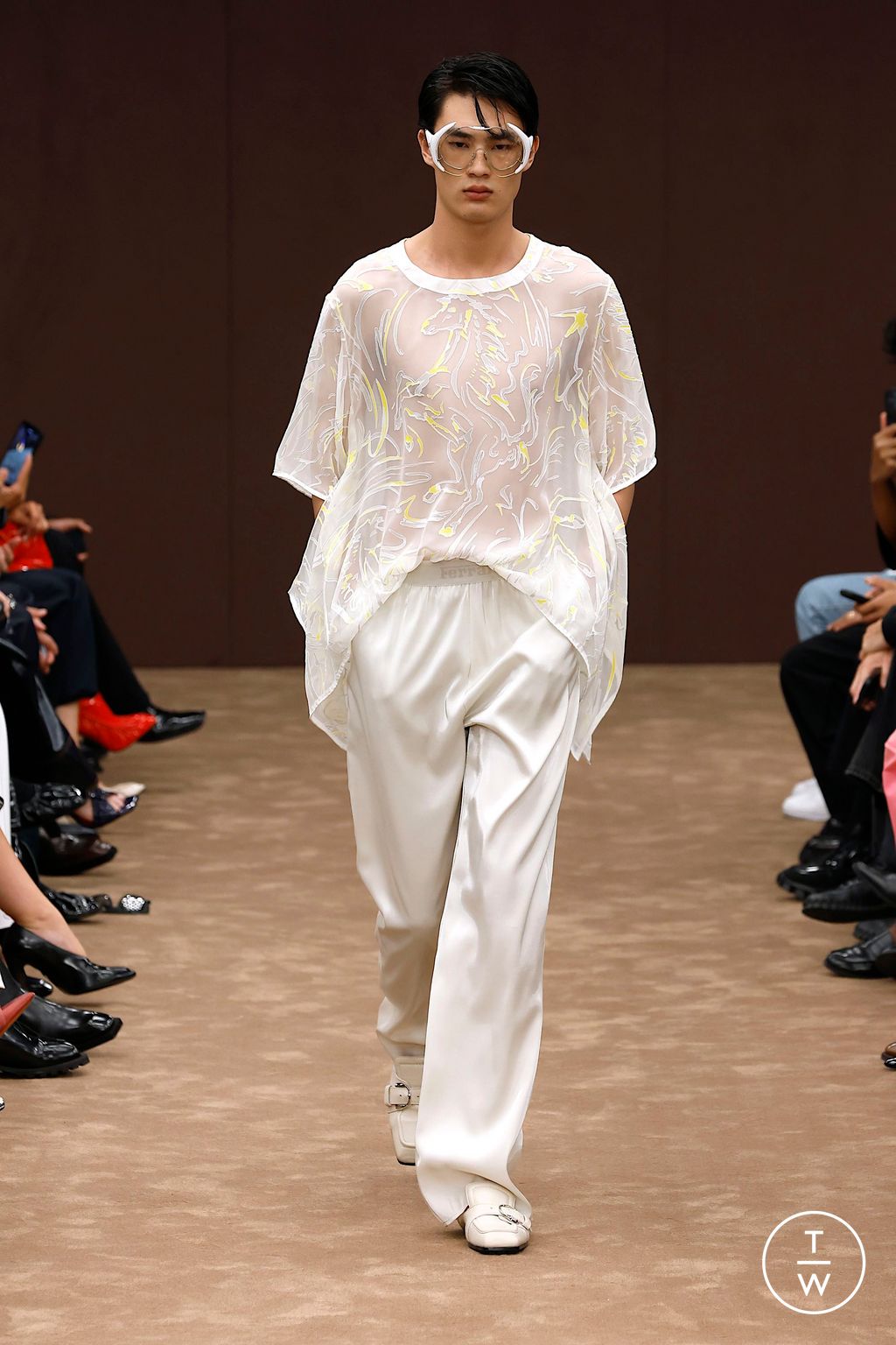 Fashion Week Milan Spring-Summer 2025 look 28 from the Ferrari collection womenswear