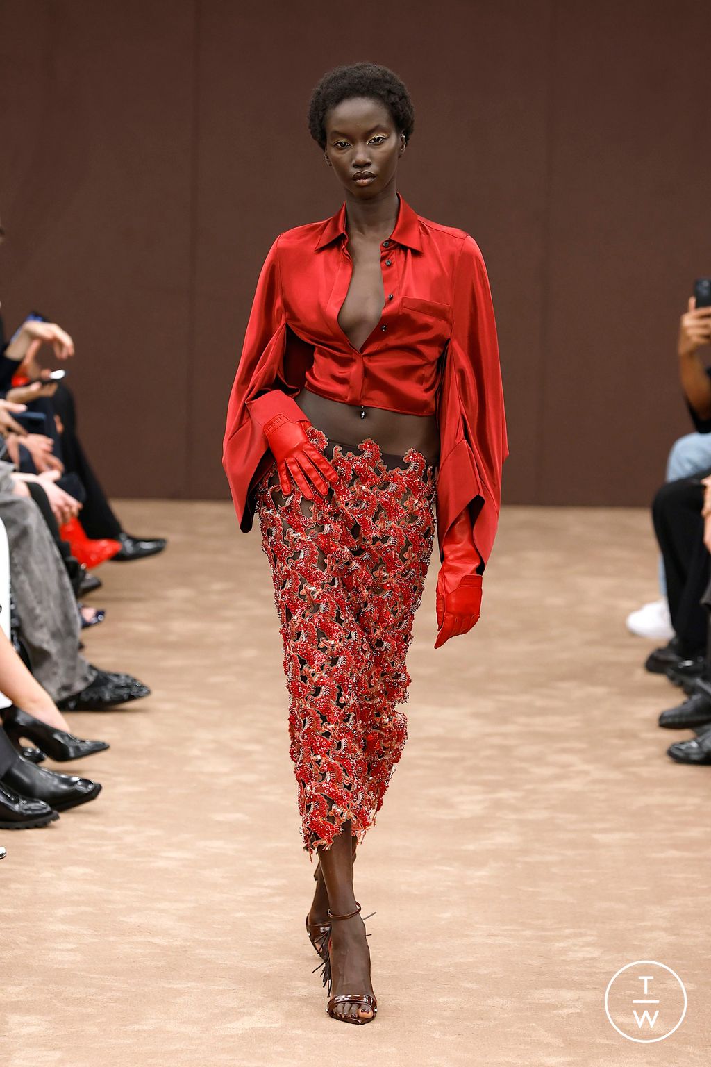 Fashion Week Milan Spring/Summer 2025 look 51 from the Ferrari collection womenswear