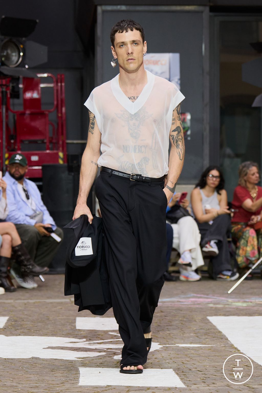 Fashion Week Milan Spring/Summer 2026 look 7 from the Fiorucci collection menswear