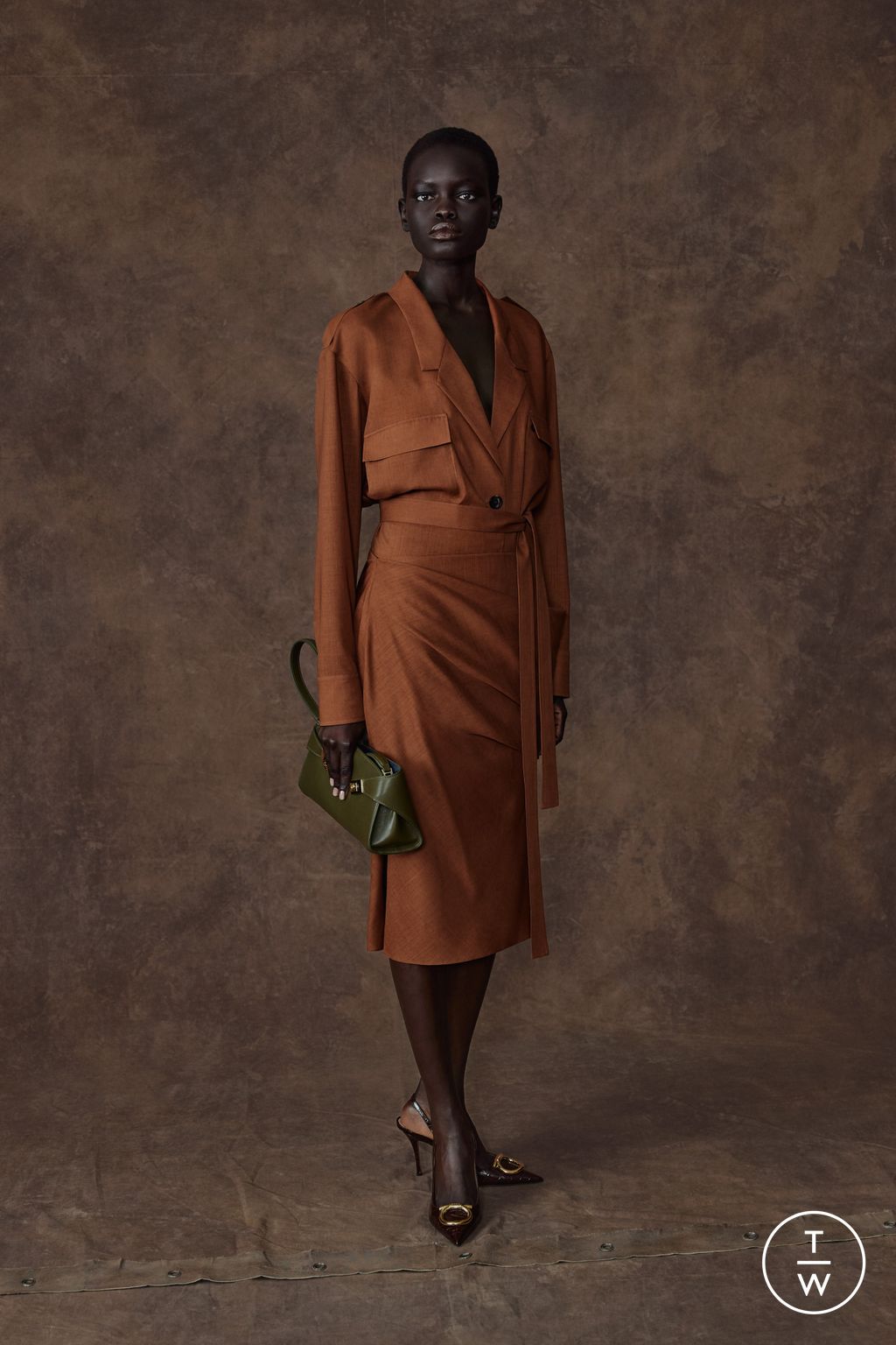 Fashion Week Milan Pre-Fall 2026 look 10 from the Ferragamo collection womenswear