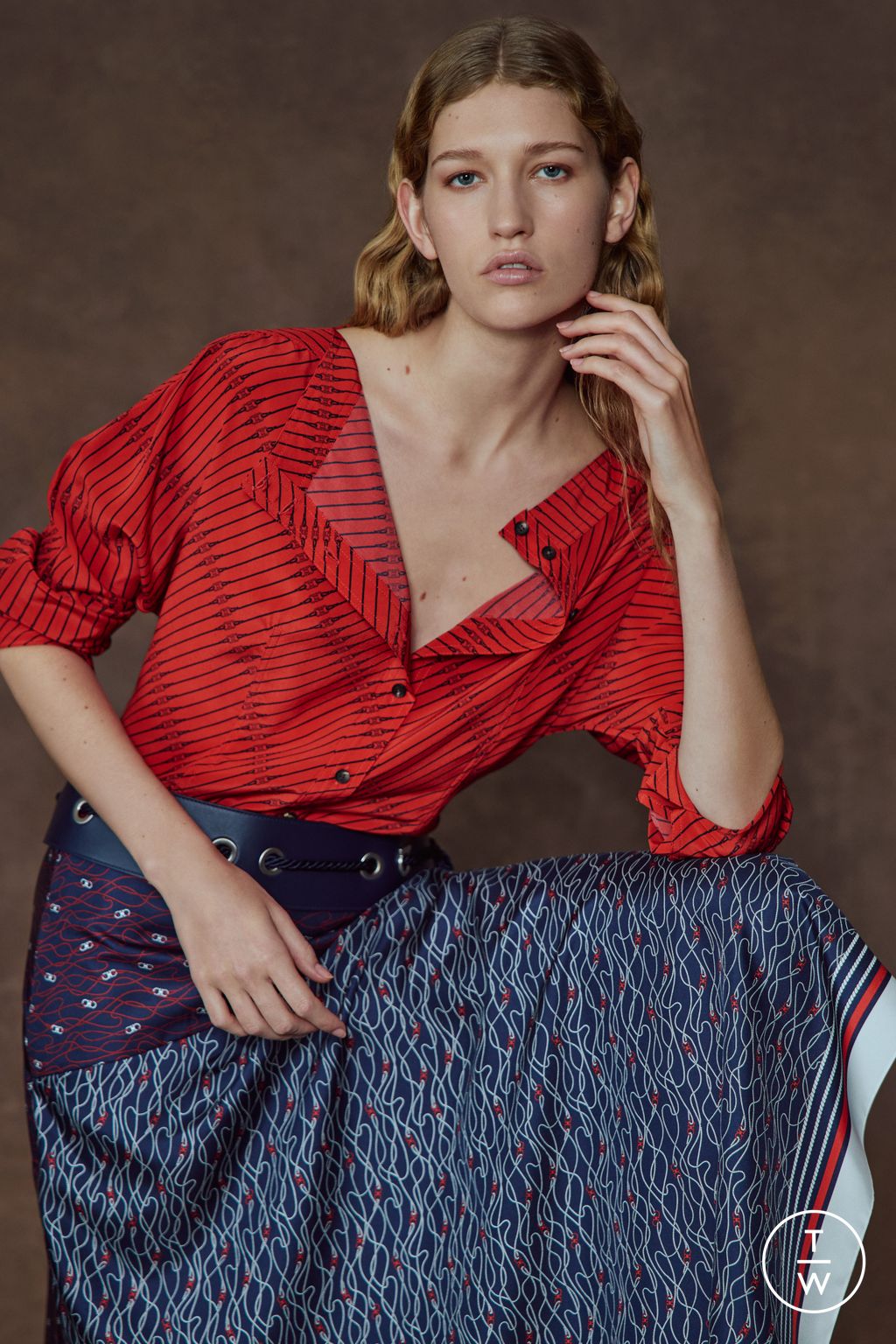 Fashion Week Milan Pre-Fall 2026 look 29 from the Ferragamo collection 女装