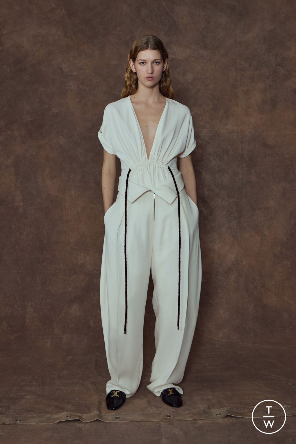 Fashion Week Milan Pre-Fall 2026 look 40 from the Ferragamo collection womenswear