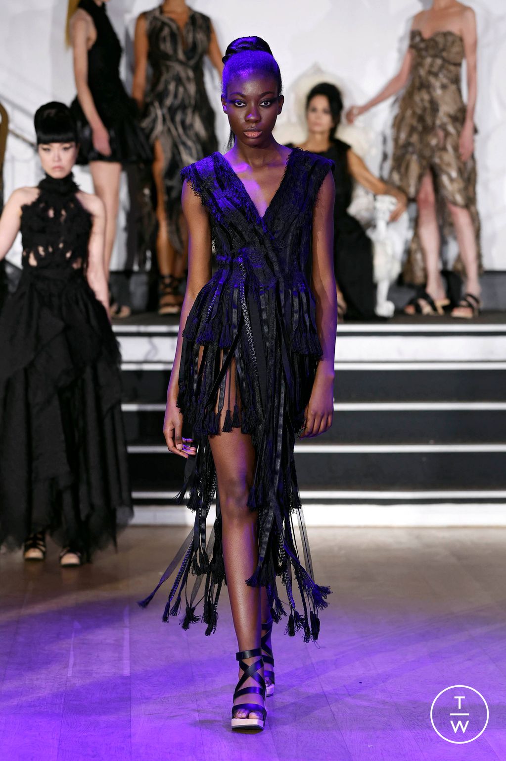 Fashion Week Paris Spring-Summer 2025 look 5 from the Franck Sorbier collection couture