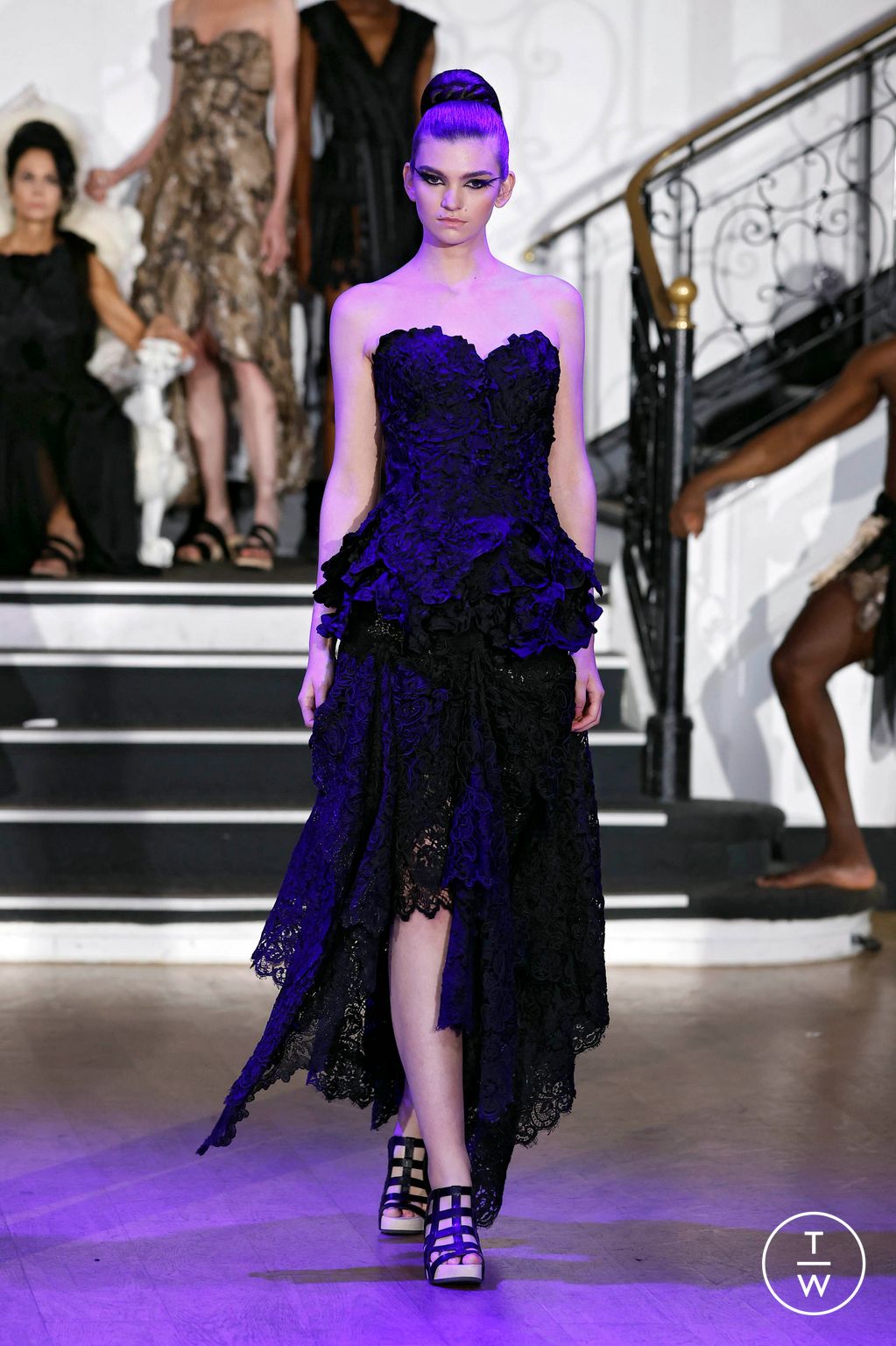 Fashion Week Paris Spring-Summer 2025 look 7 from the Franck Sorbier collection couture