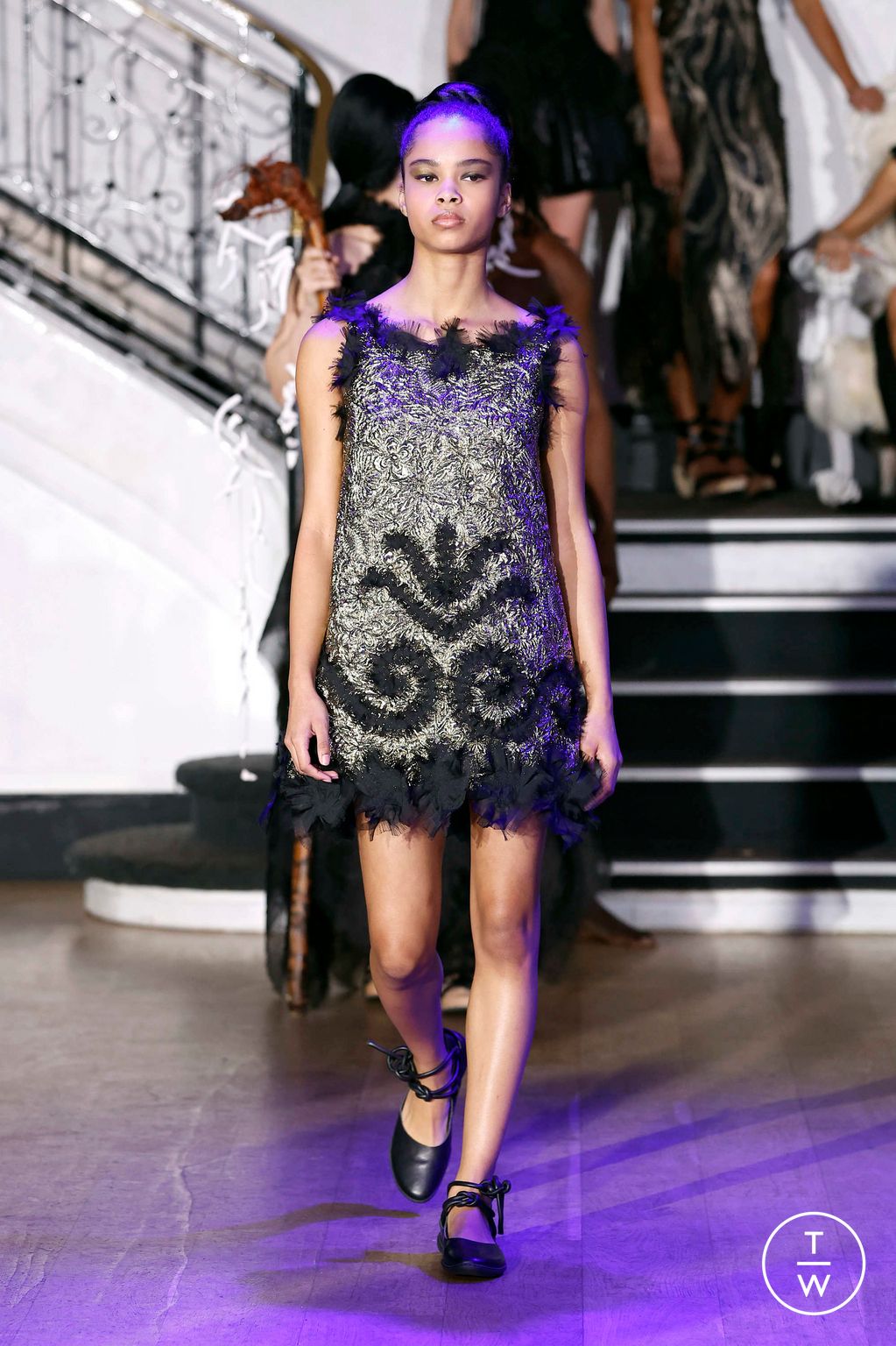 Fashion Week Paris Spring-Summer 2025 look 11 from the Franck Sorbier collection couture