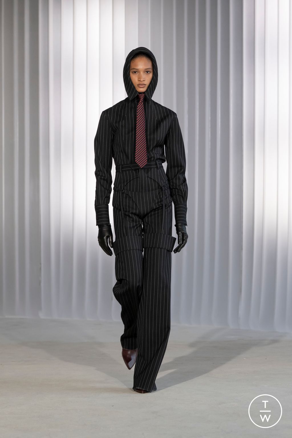 Fashion Week Paris Fall/Winter 2026 look 4 from the Jean Paul Gaultier collection womenswear