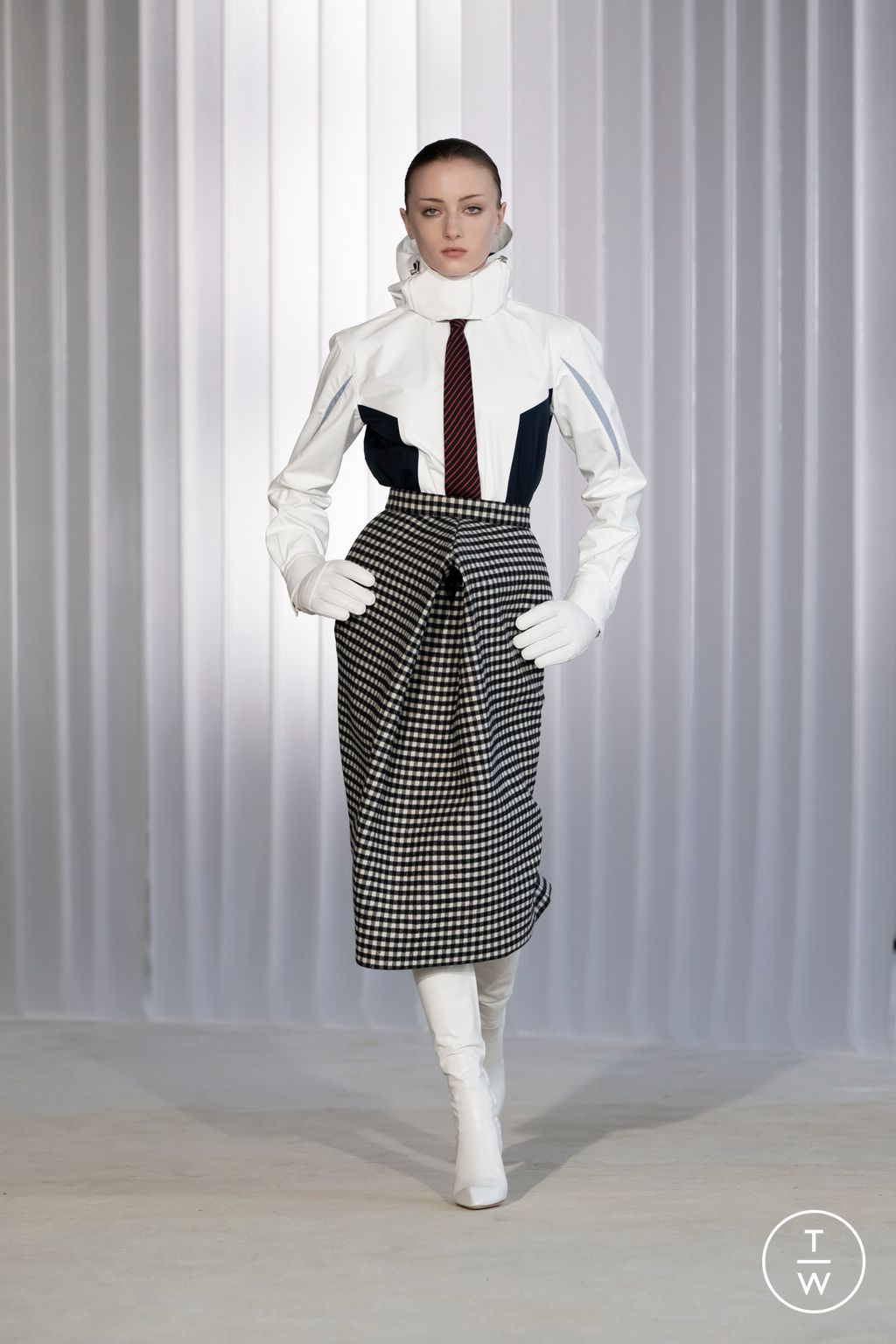 Fashion Week Paris Fall/Winter 2026 look 10 from the Jean Paul Gaultier collection 女装