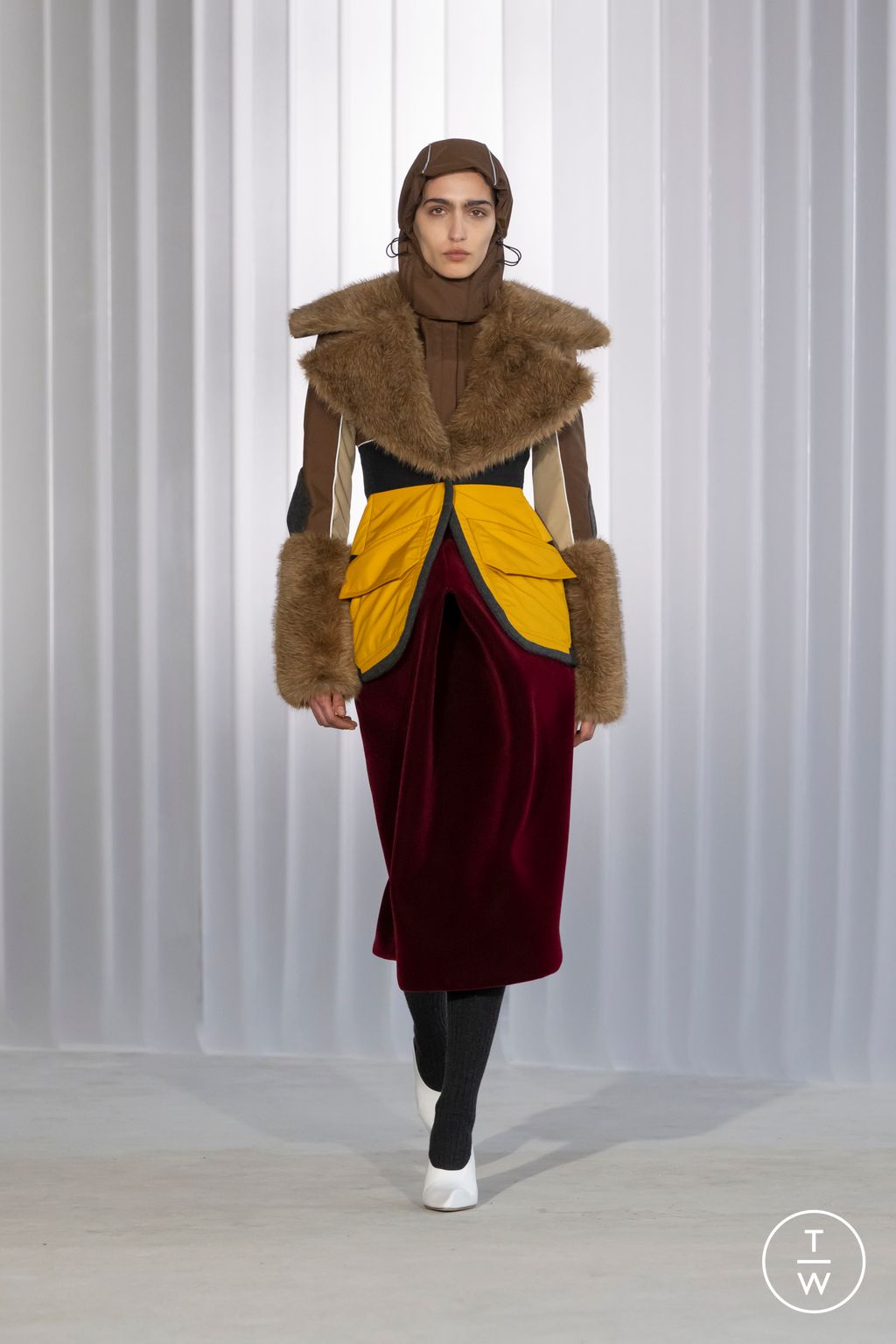 Fashion Week Paris Fall/Winter 2026 look 15 from the Jean Paul Gaultier collection womenswear