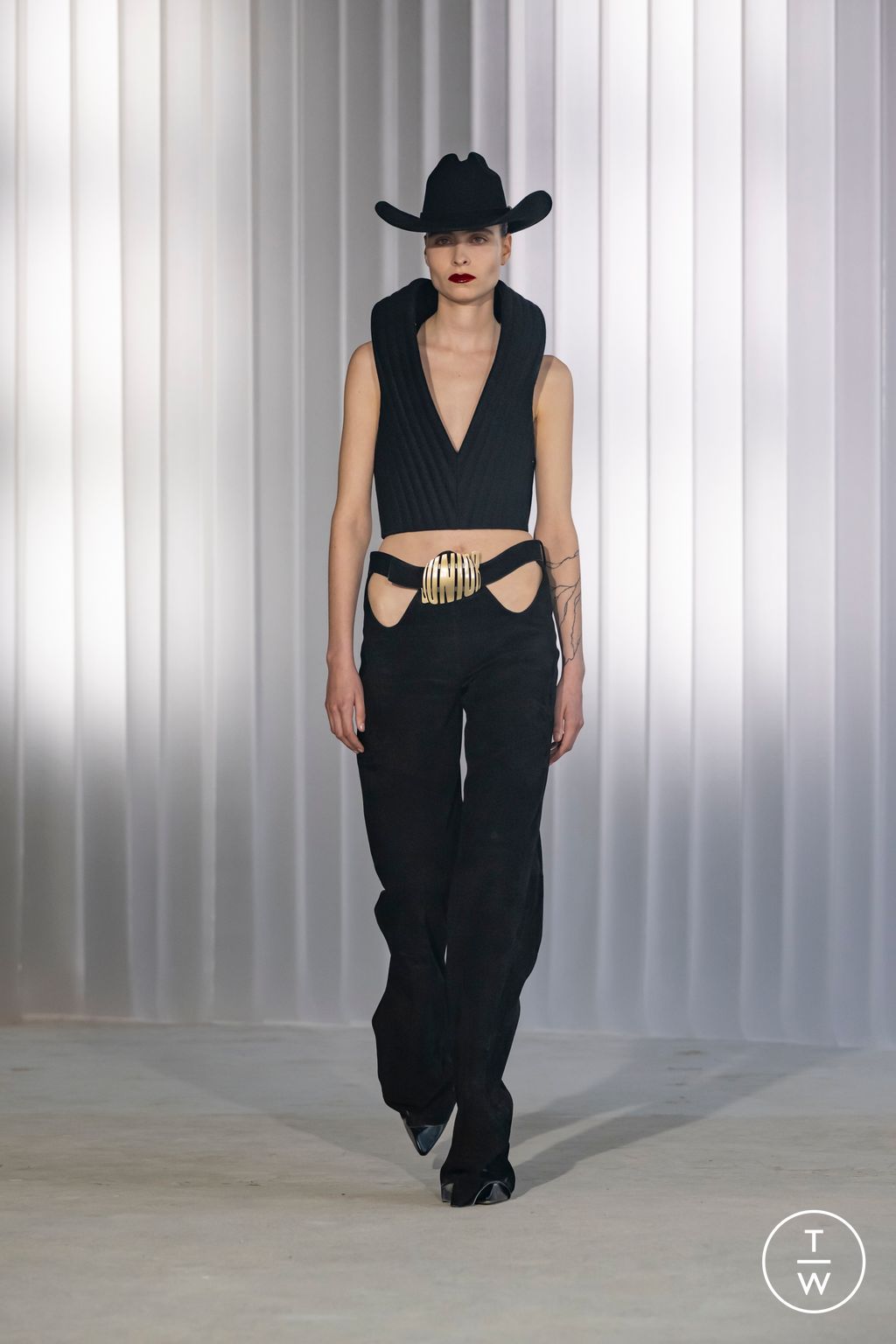 Fashion Week Paris Fall/Winter 2026 look 30 from the Jean Paul Gaultier collection 女装