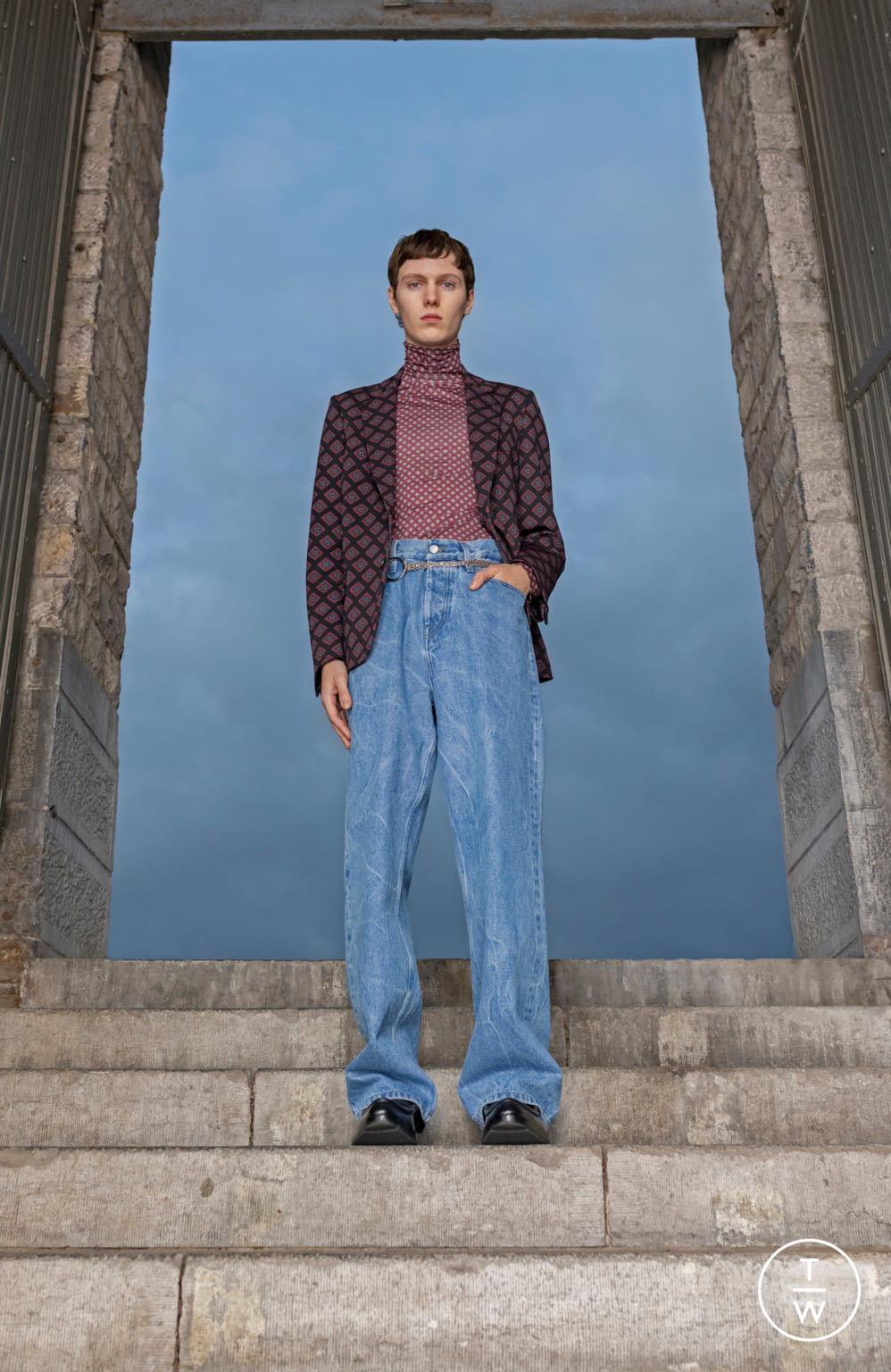 Fashion Week Paris Fall/Winter 2021 look 36 from the Dries Van Noten collection menswear
