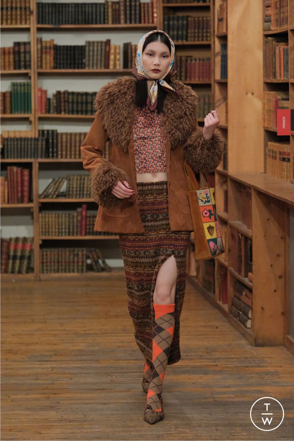 Fashion Week New York Fall/Winter 2024 look 1 de la collection Anna Sui womenswear