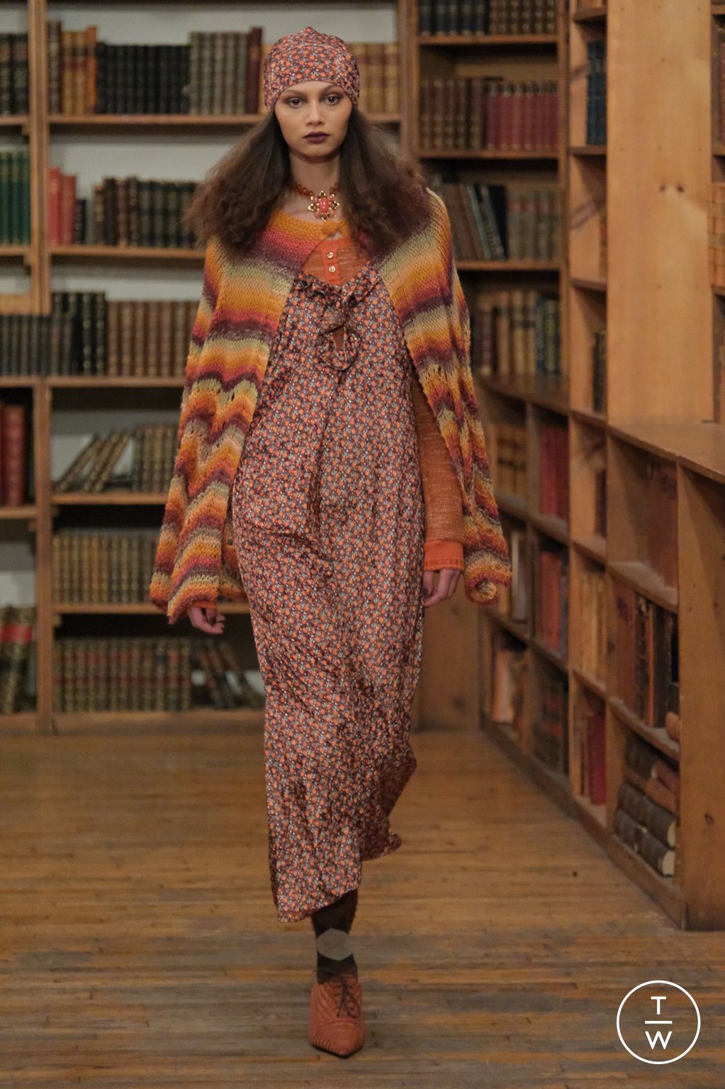 Fashion Week New York Fall/Winter 2024 look 7 de la collection Anna Sui womenswear