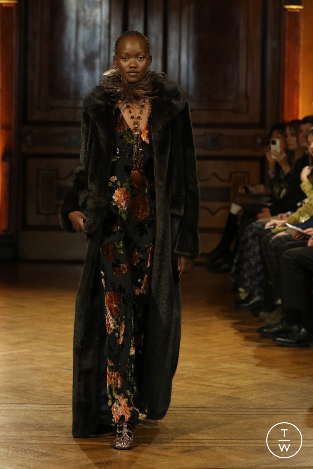 Fashion Week New York Fall/Winter 2026 look 6 from the Anna Sui collection womenswear