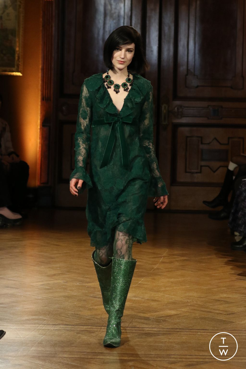 Fashion Week New York Fall/Winter 2026 look 14 from the Anna Sui collection womenswear