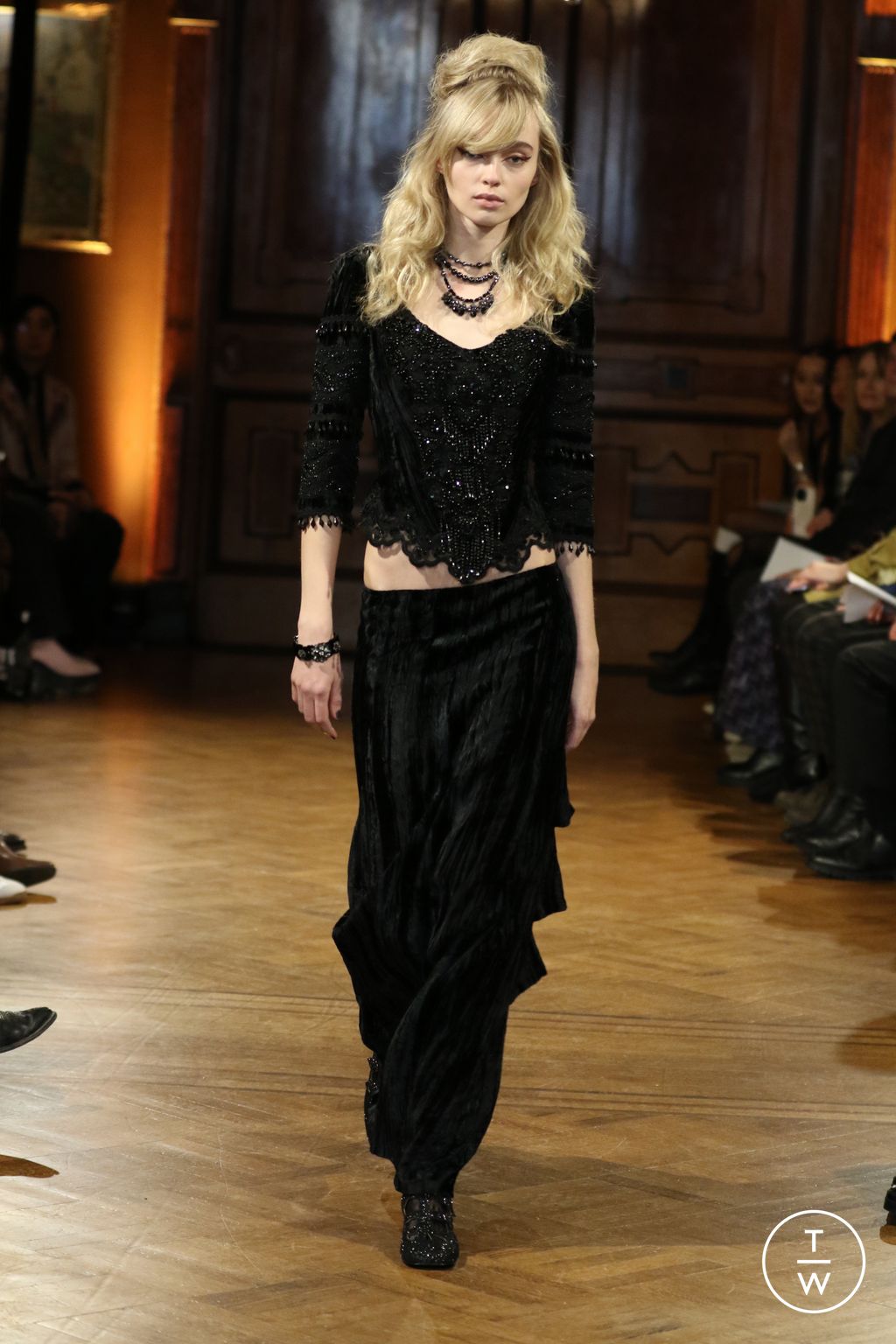 Fashion Week New York Fall/Winter 2026 look 30 from the Anna Sui collection womenswear