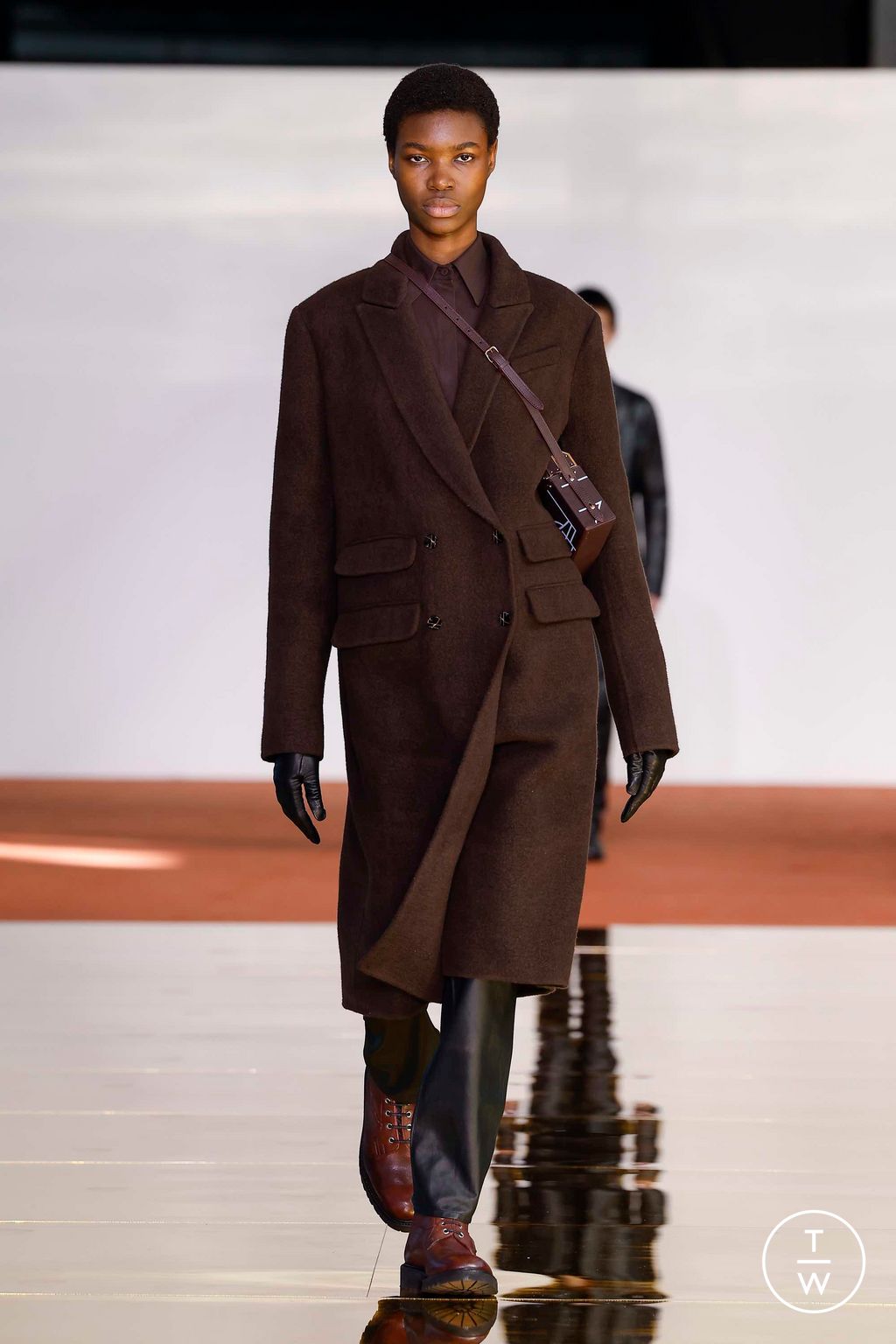 Fashion Week New York Fall/Winter 2023 look 10 from the Gabriela Hearst collection womenswear