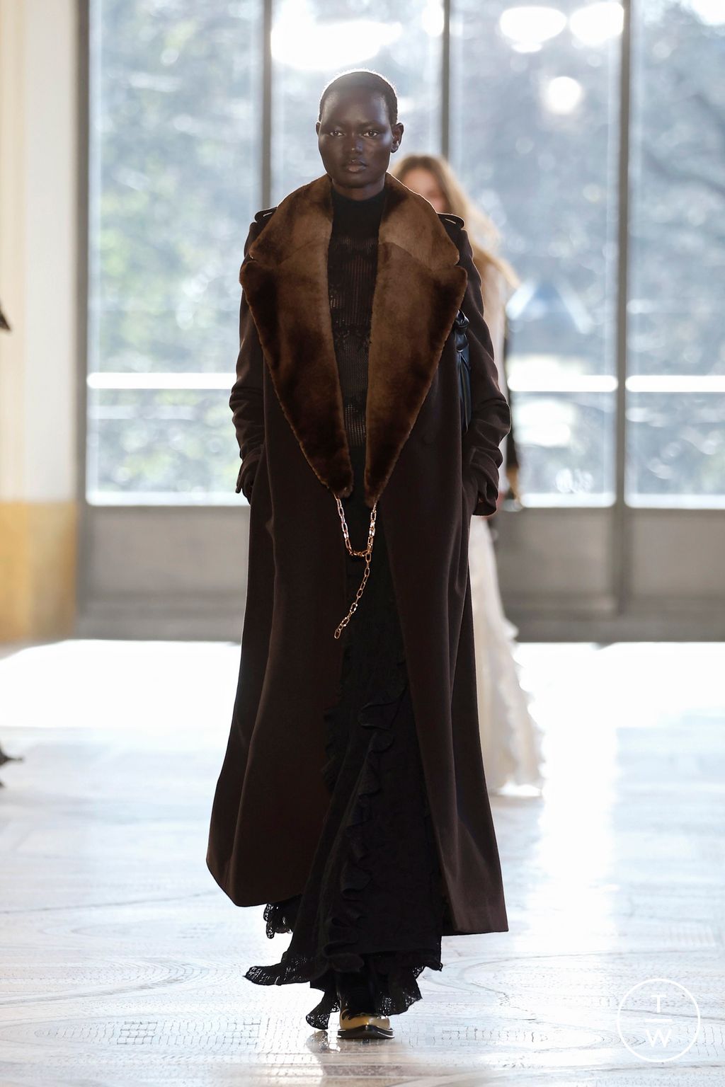 Fashion Week Paris Fall/Winter 2026 look 6 from the Gabriela Hearst collection womenswear