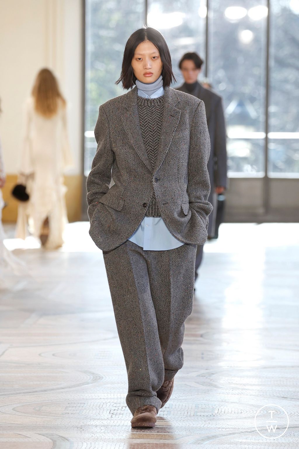 Fashion Week Paris Fall/Winter 2026 look 24 de la collection Gabriela Hearst womenswear