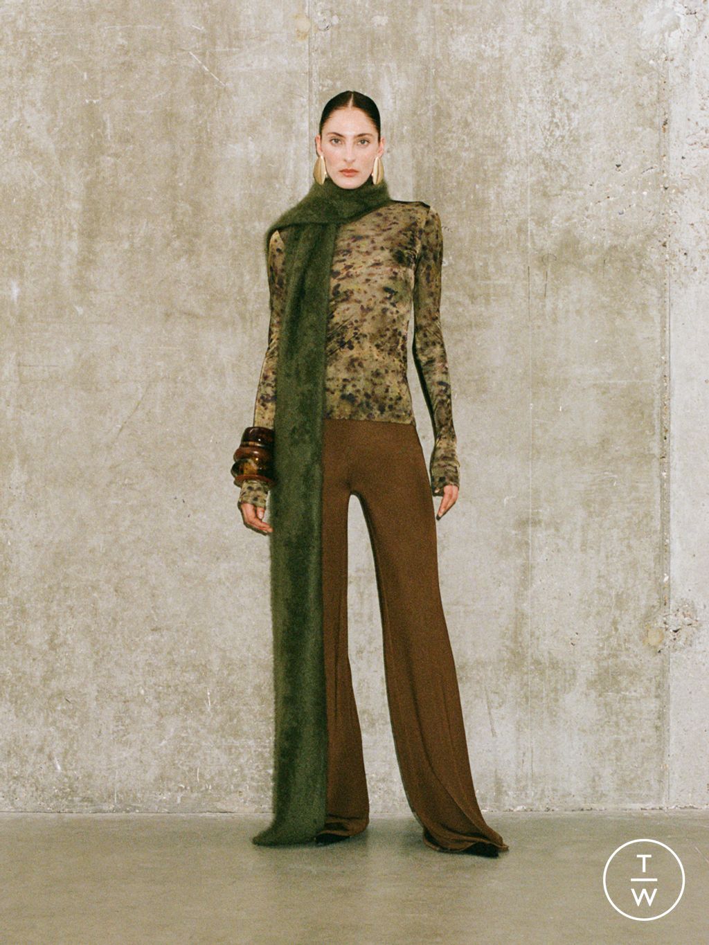Fashion Week London Resort 2025 look 7 from the Galvan collection womenswear