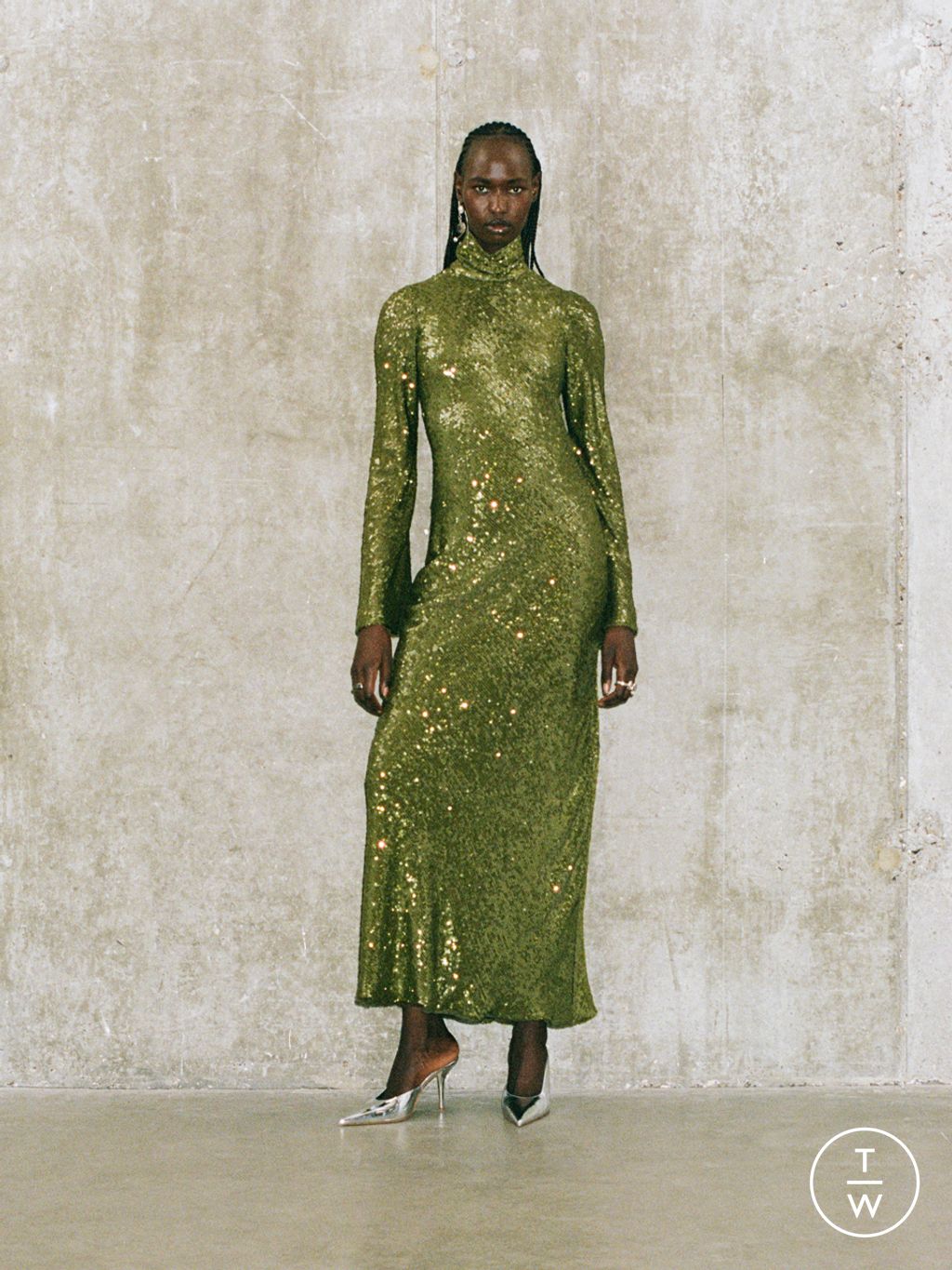 Fashion Week London Resort 2025 look 9 from the Galvan collection womenswear