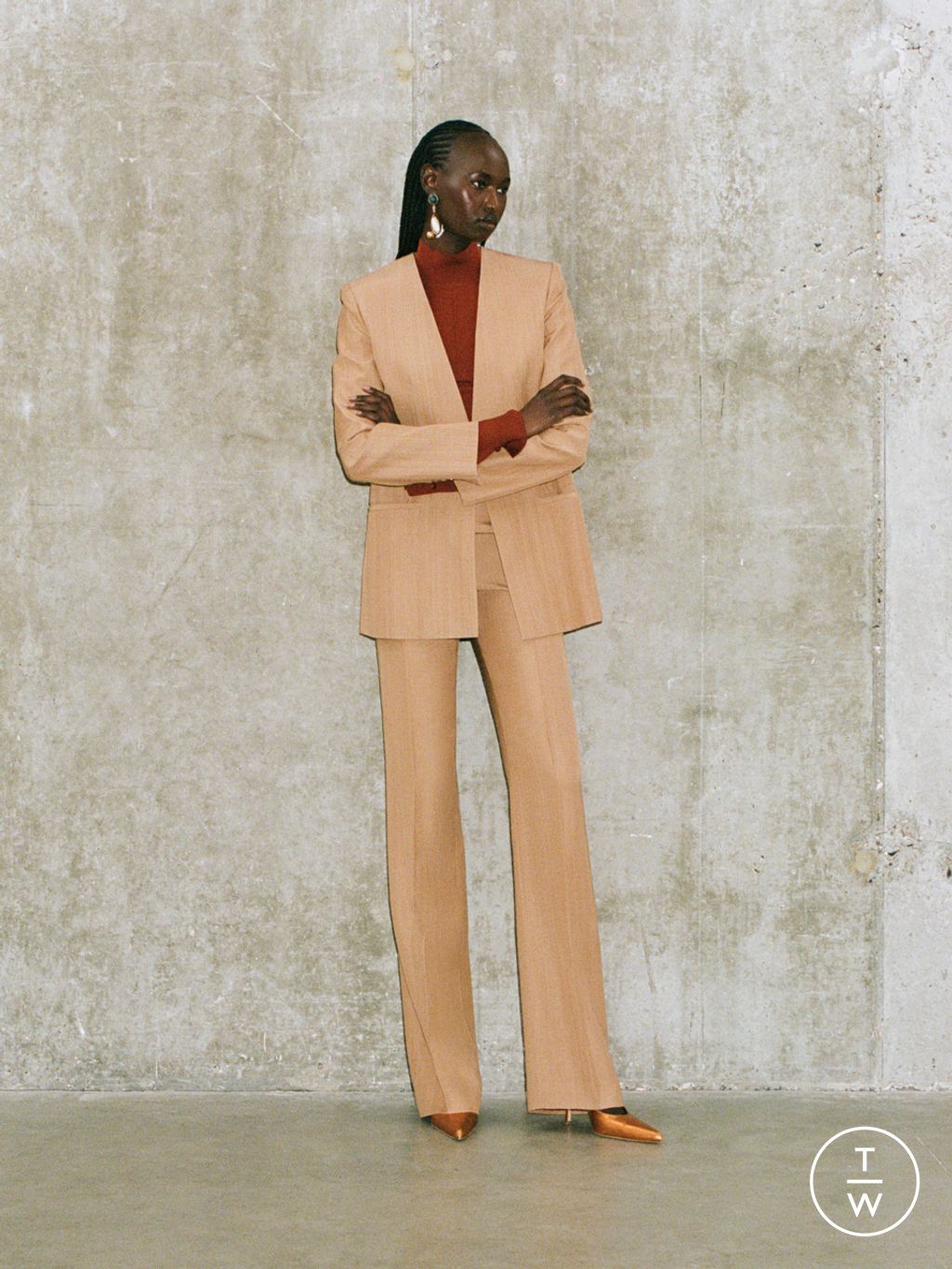 Fashion Week London Resort 2025 look 12 from the Galvan collection womenswear